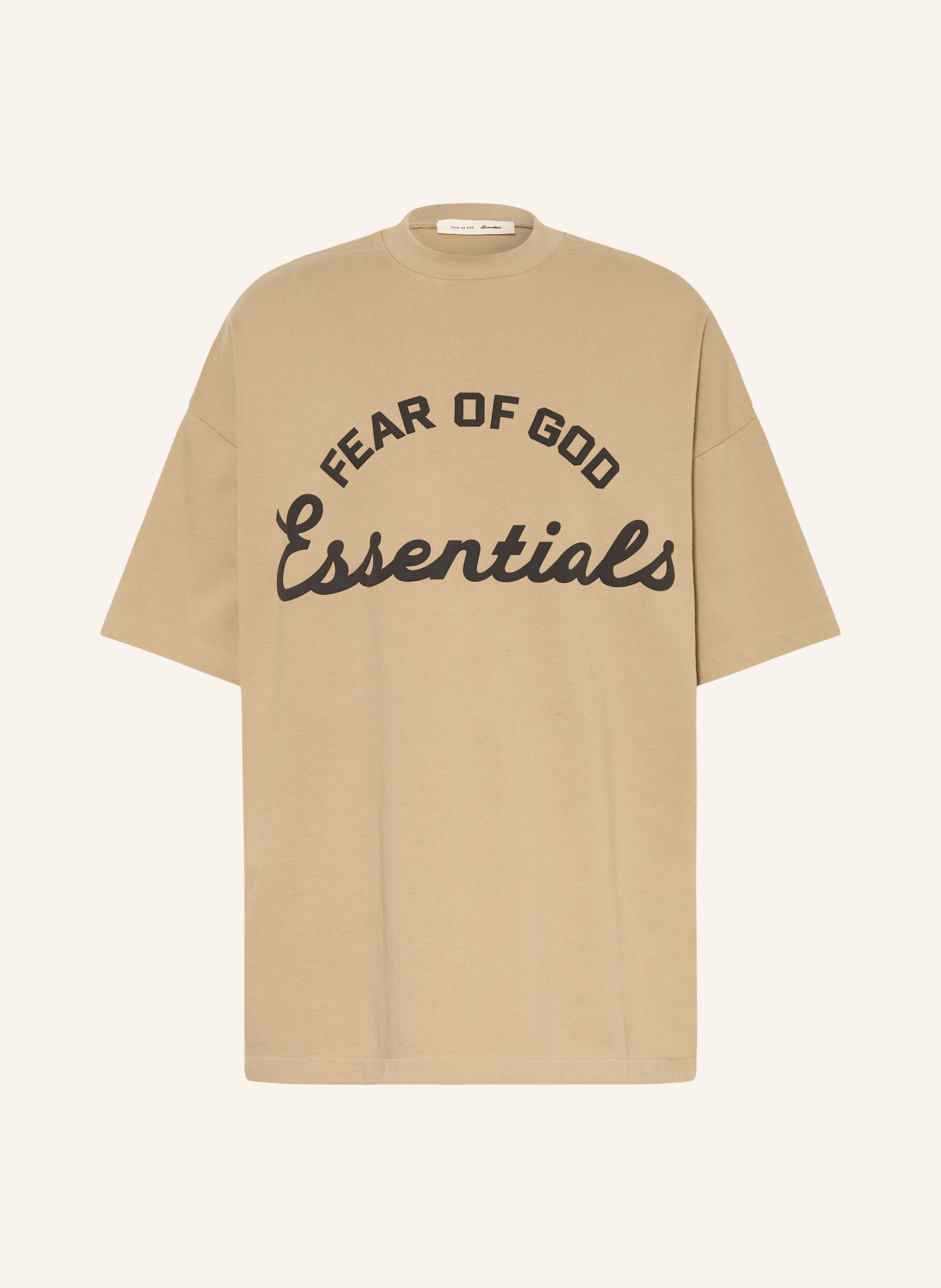 ESSENTIALS - FEAR OF GOD Oversized-Shirt: BEIGE / SCHWARZ
