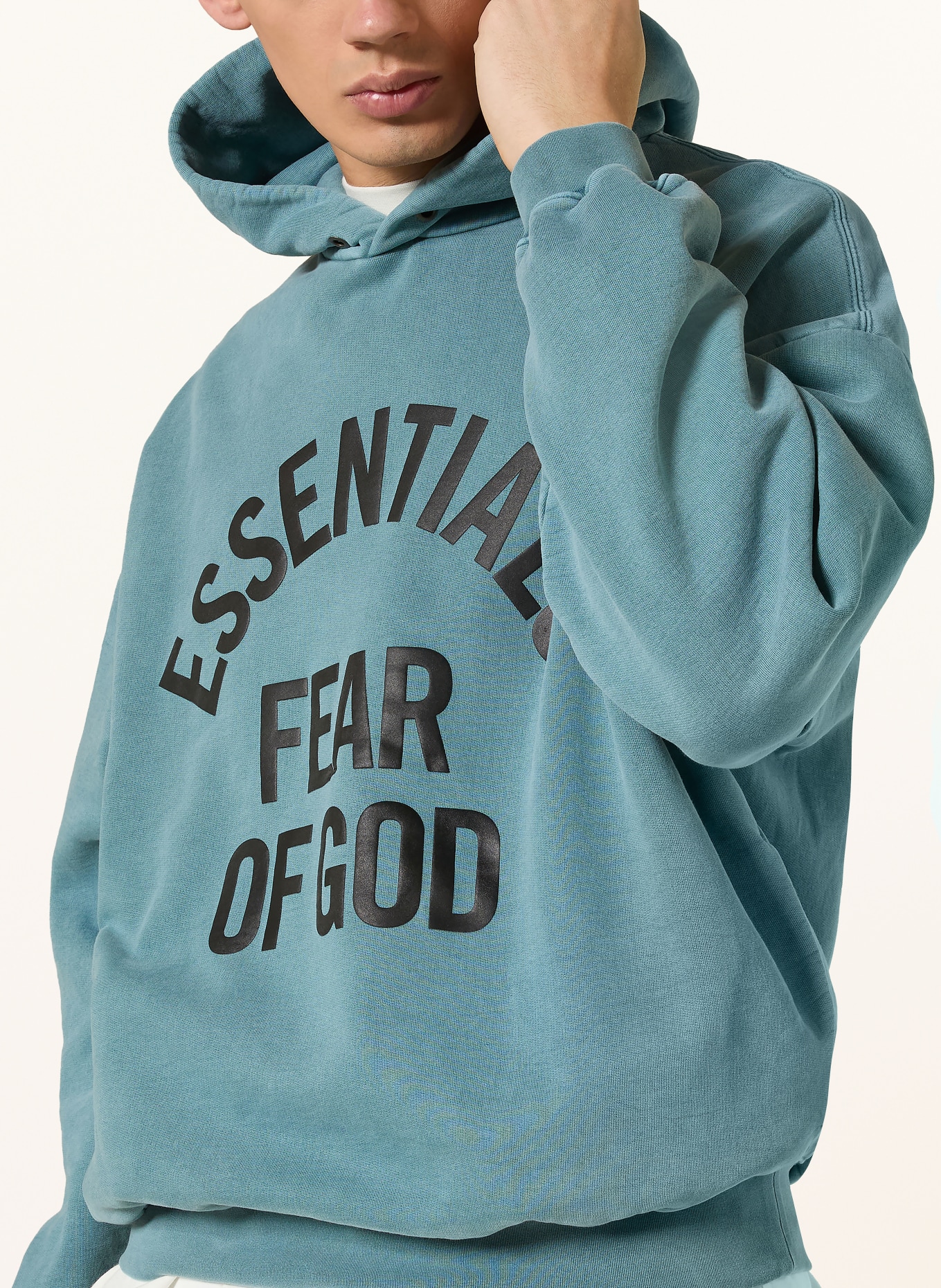 ESSENTIALS - FEAR OF GOD Oversized-Hoodie: PETROL