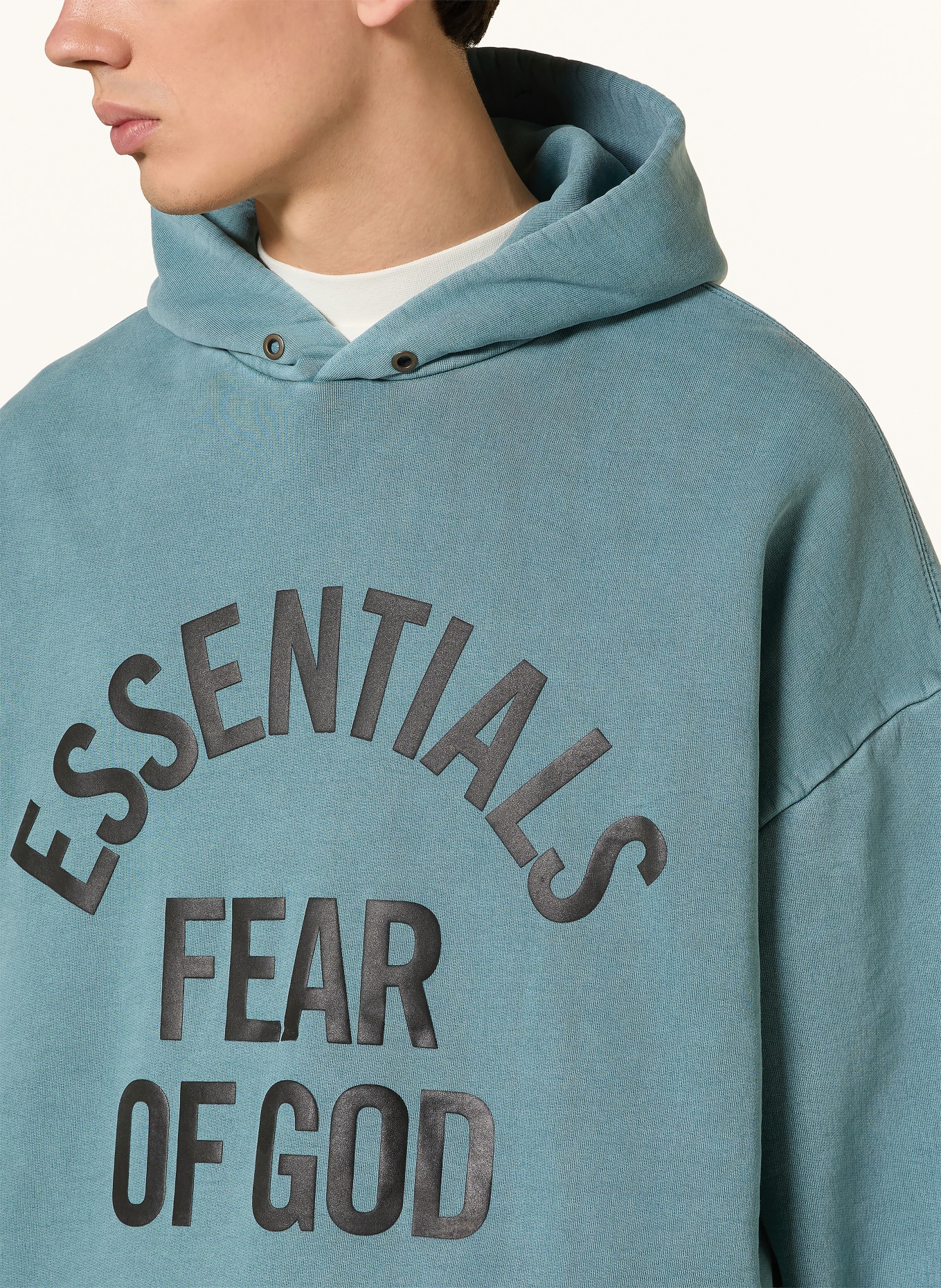 ESSENTIALS - FEAR OF GOD Oversized-Hoodie: PETROL