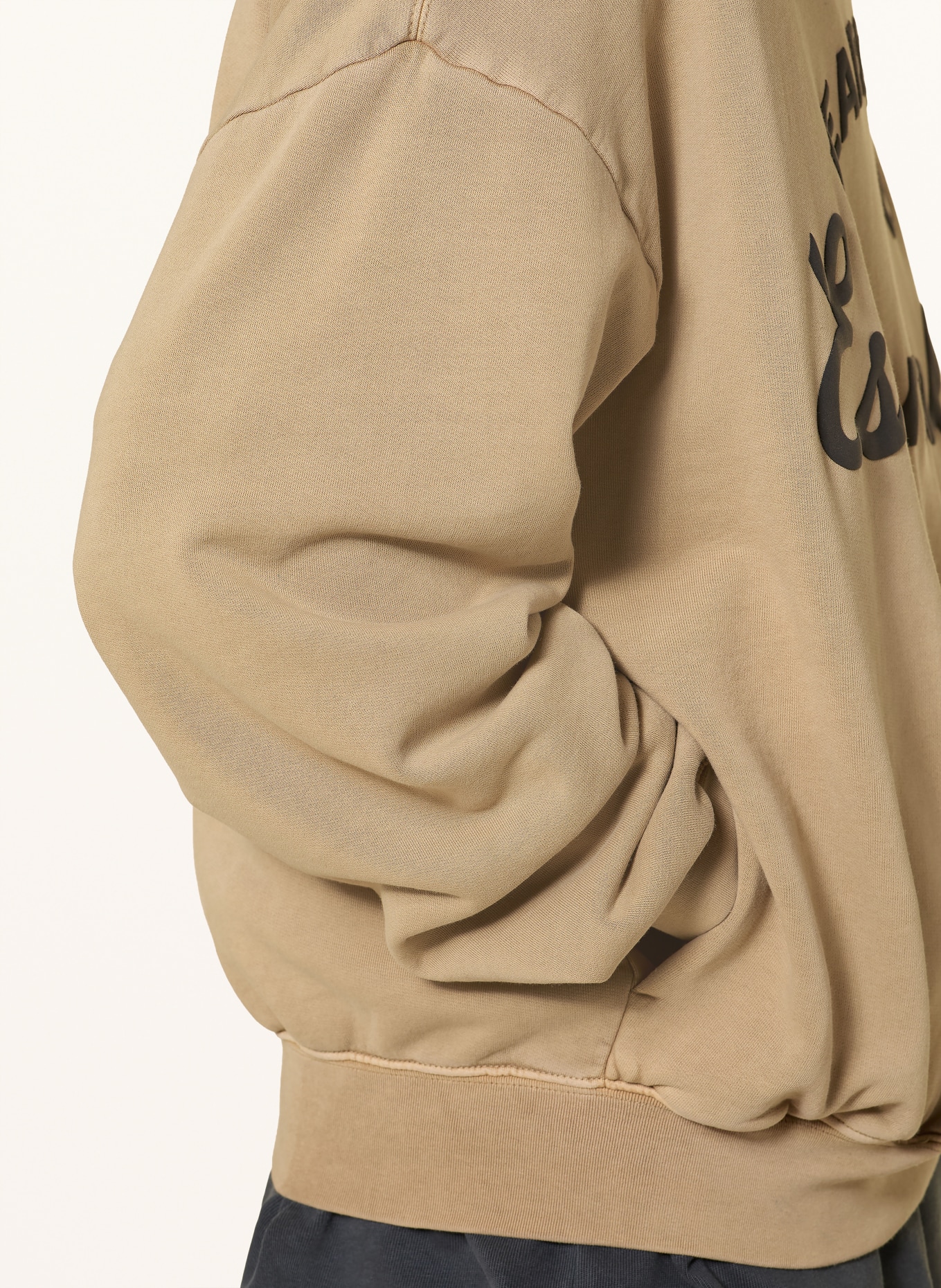ESSENTIALS - FEAR OF GOD Oversized-Hoodie: BEIGE / SCHWARZ
