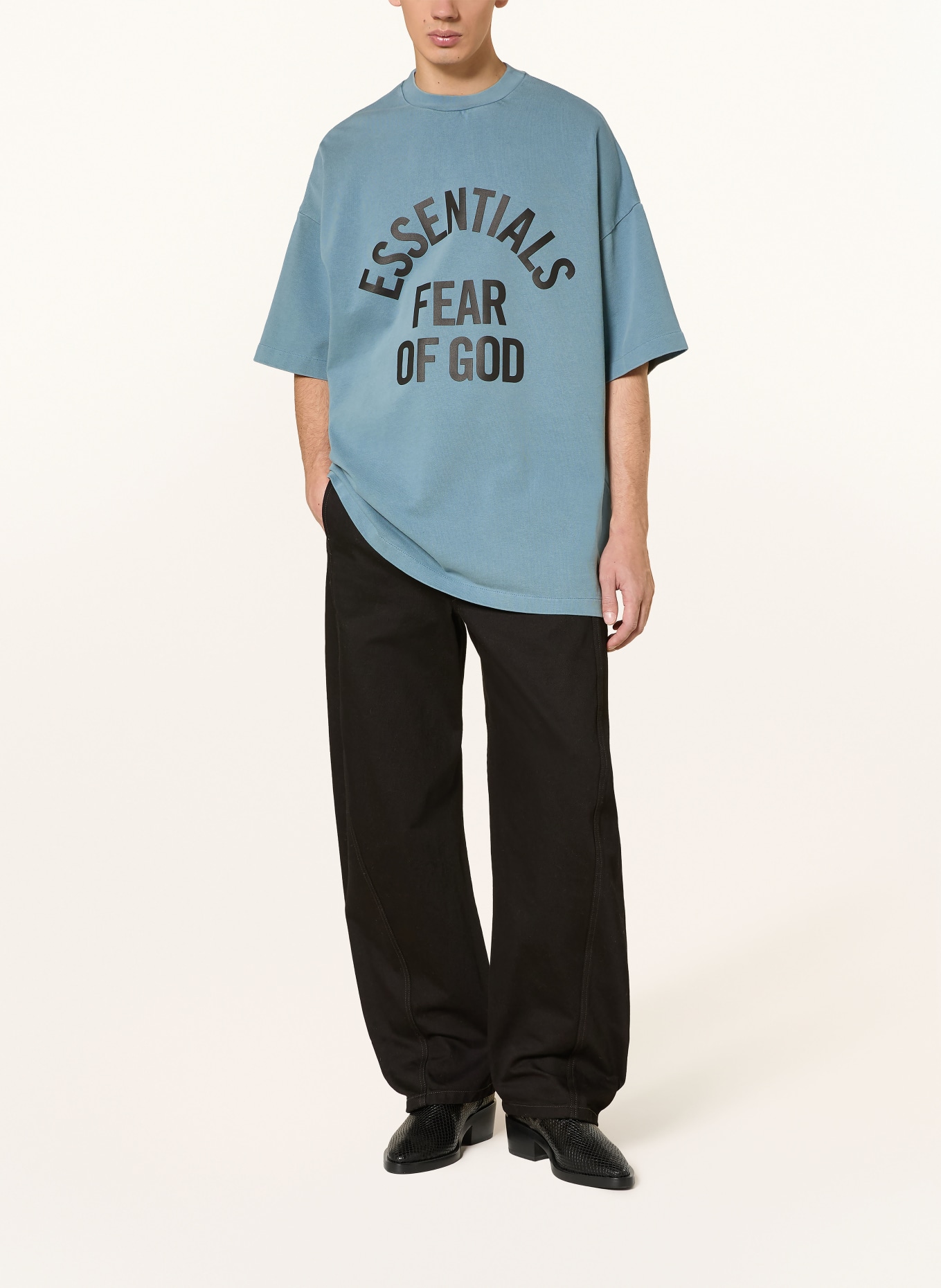 ESSENTIALS - FEAR OF GOD Oversized-Shirt: BLAU