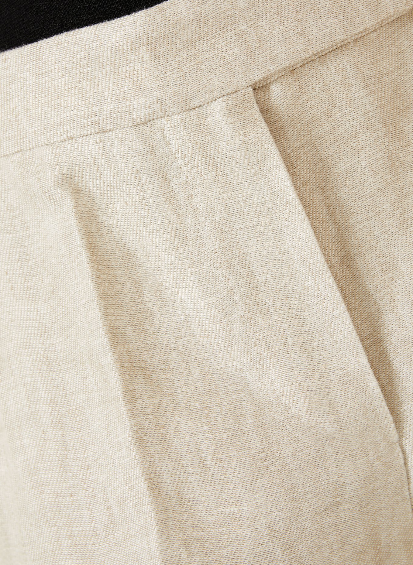 Max Mara Lněné kalhoty GINNICO: SVĚTLE HNĚDÁ