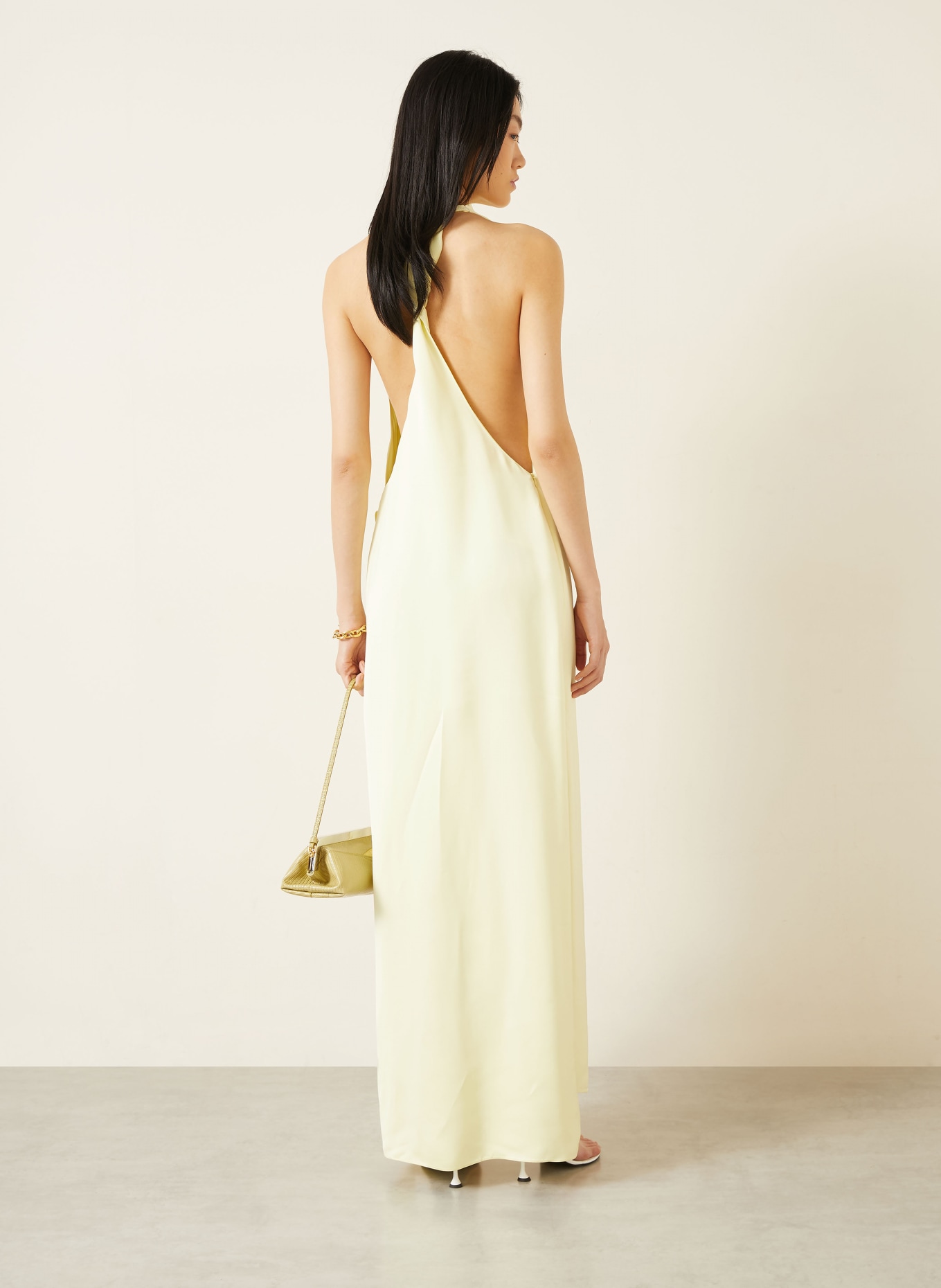 SPORTMAX DOLMEN Evening Gown: LIGHT YELLOW