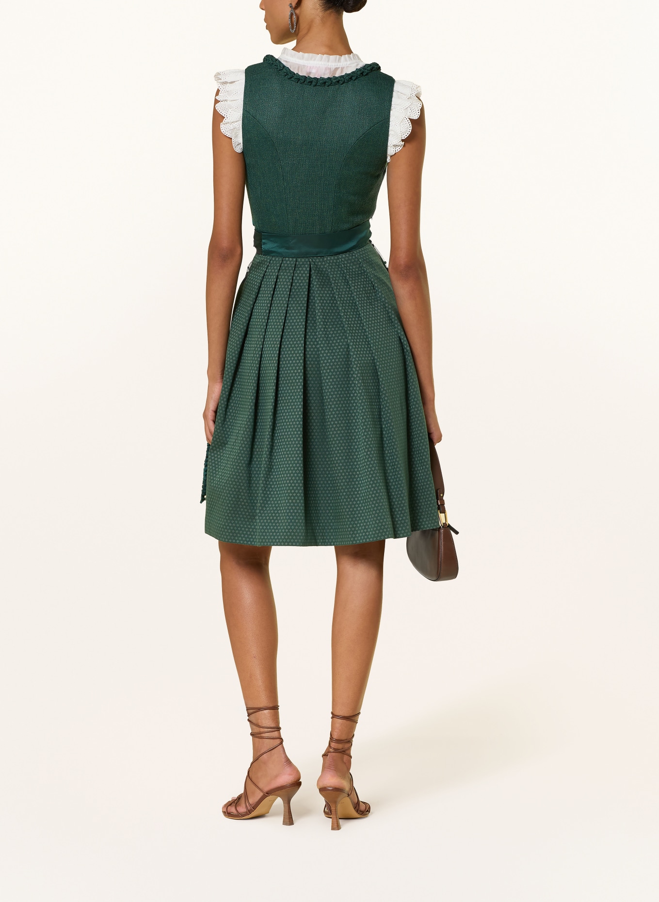 KRÜGER Dirndl mit Schmucksteinen: GRÜN