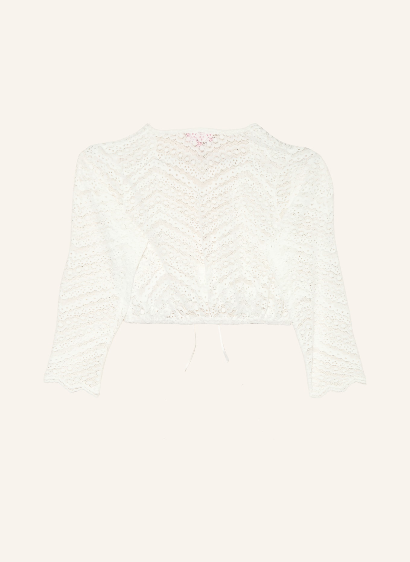 KRÜGER Dirndlbluse aus Spitze mit 3/4-Arm: WEISS