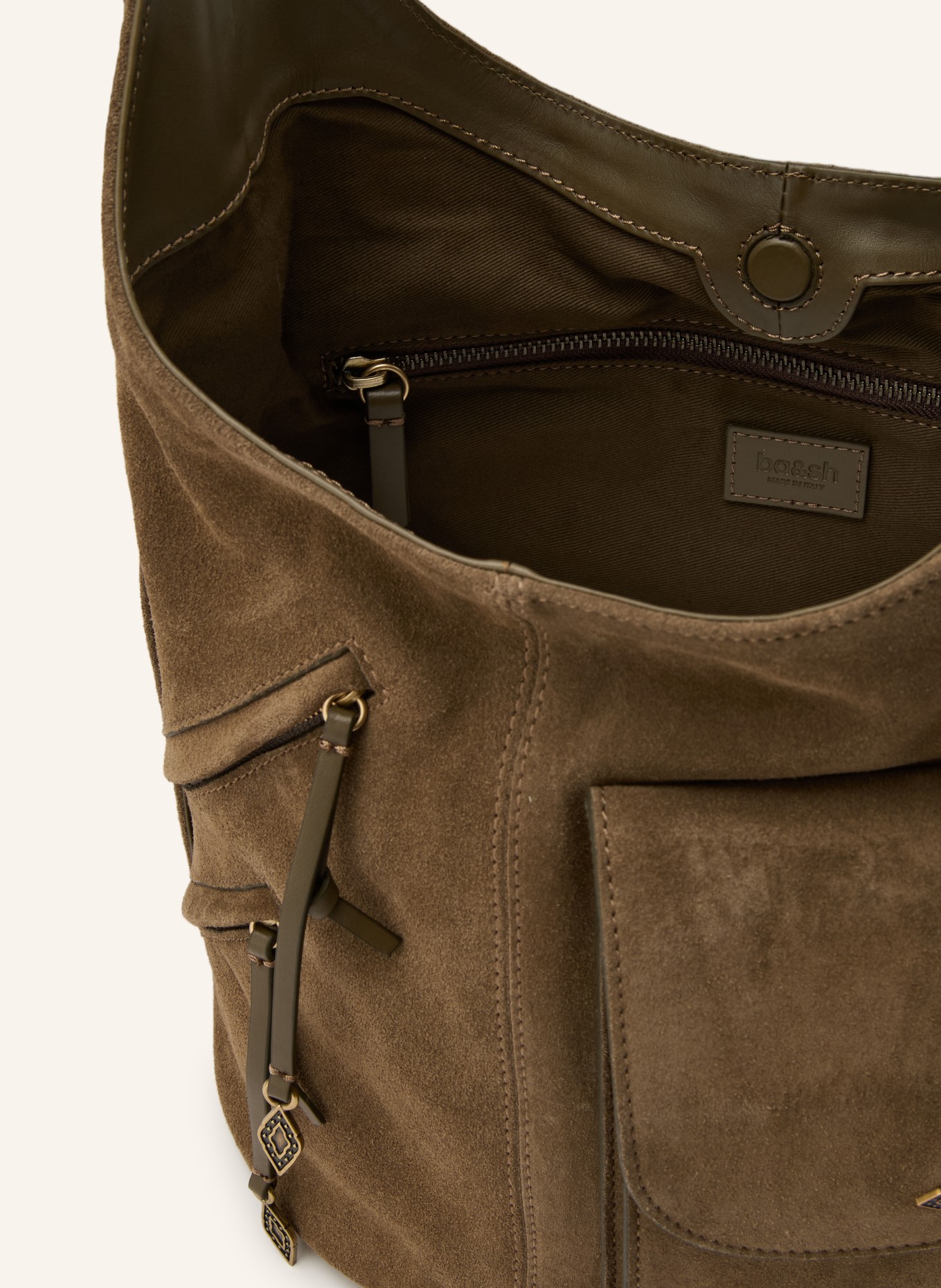 ba&sh Beuteltasche YOUYOU: OLIV / GOLD