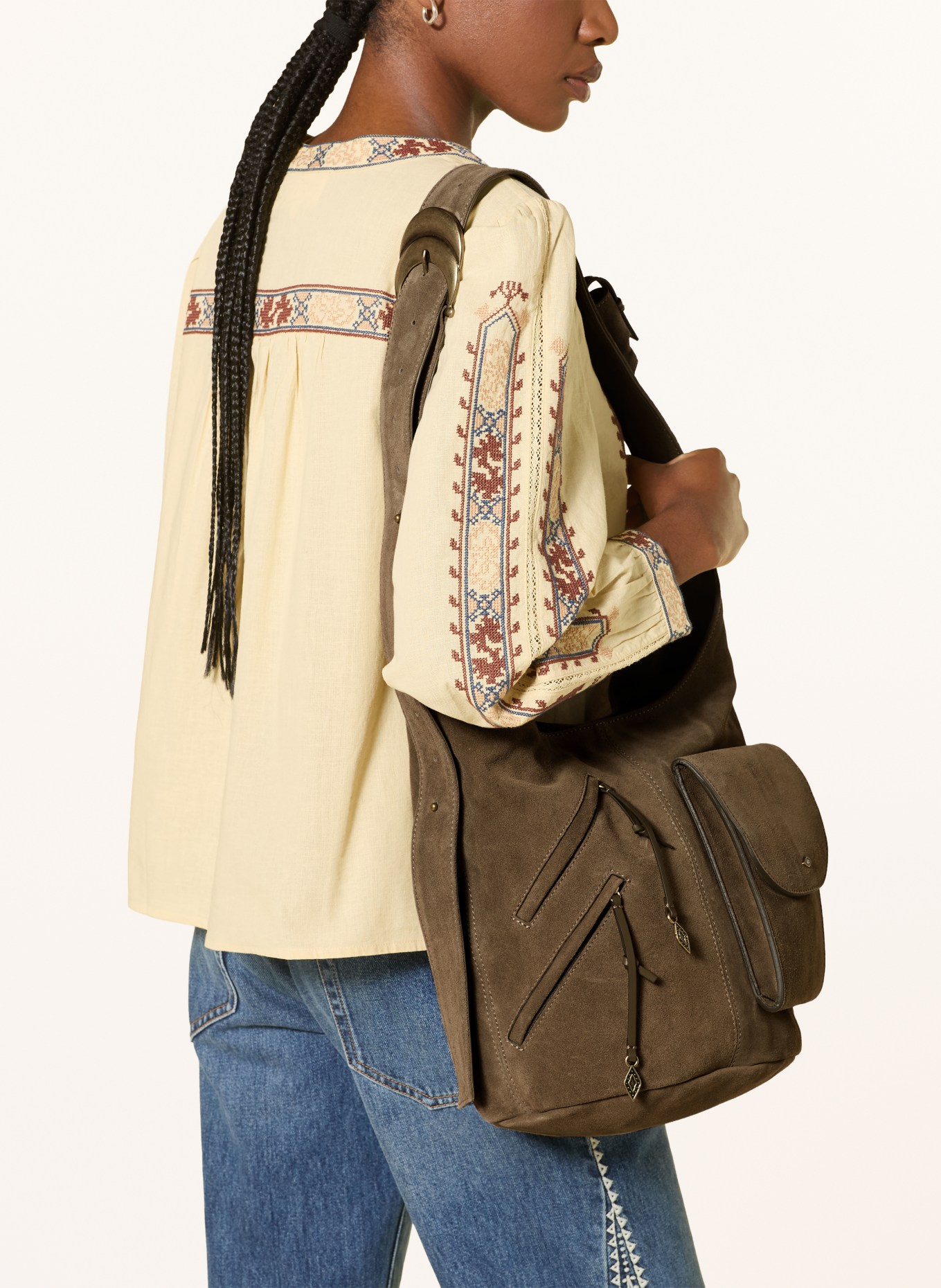 ba&sh Beuteltasche YOUYOU: OLIV / GOLD