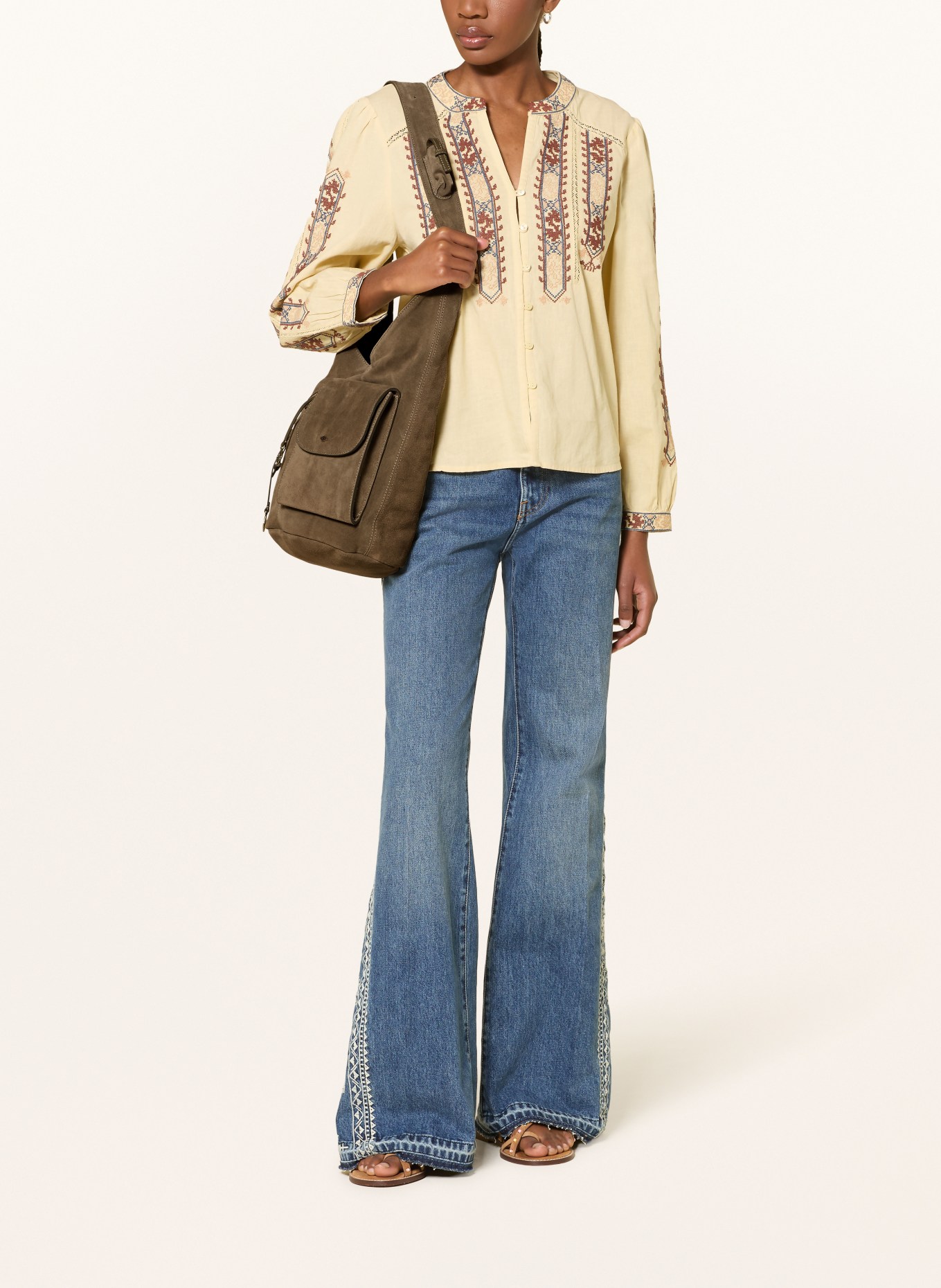ba&sh Beuteltasche YOUYOU: OLIV / GOLD