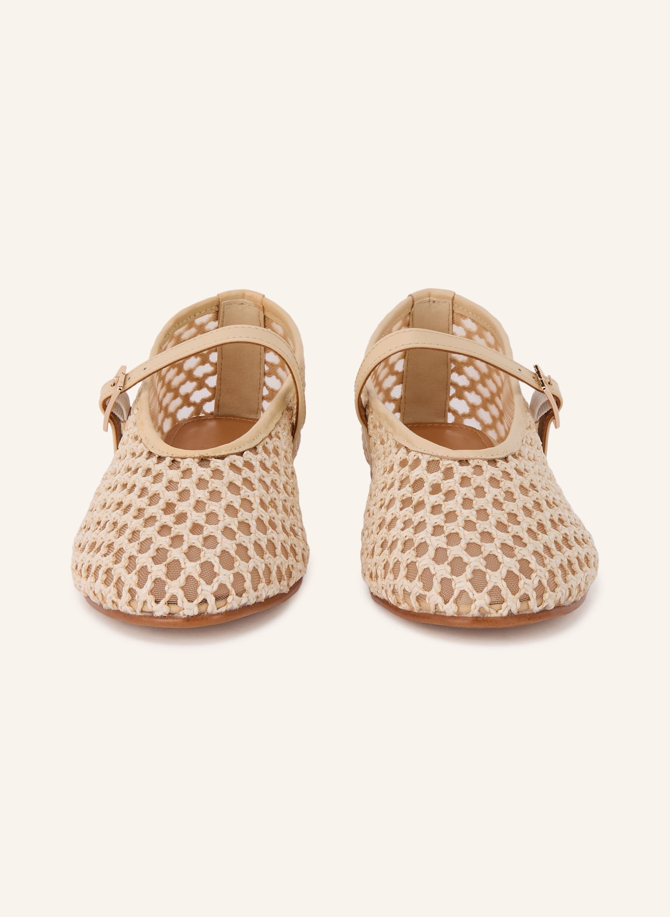 Toral Mary-Jane-Ballerinas SYBILLA: CREME