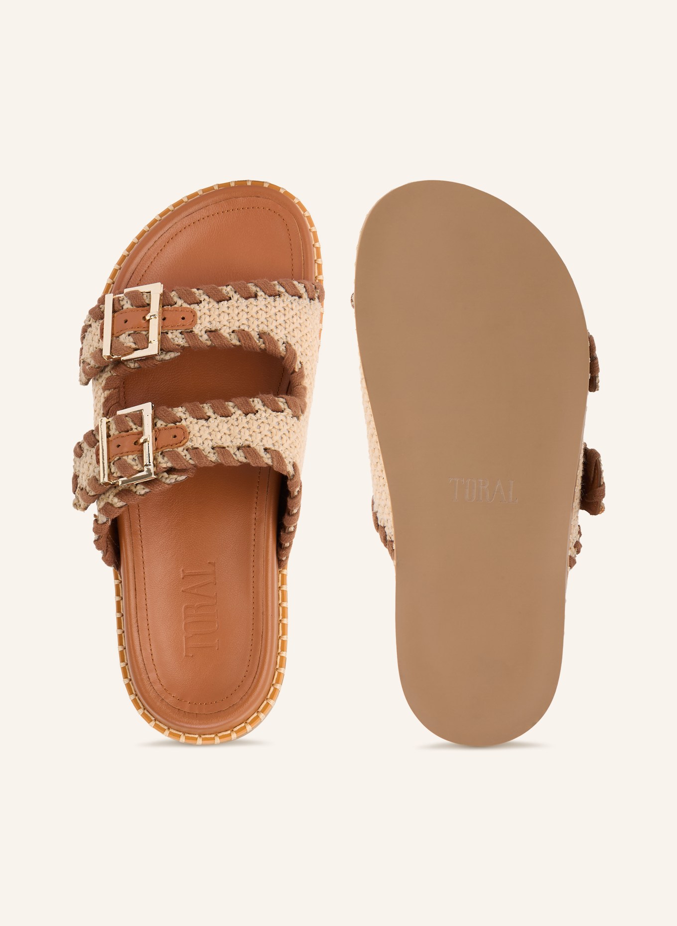 Toral Pantoletten HAZEL: HELLBRAUN / BRAUN