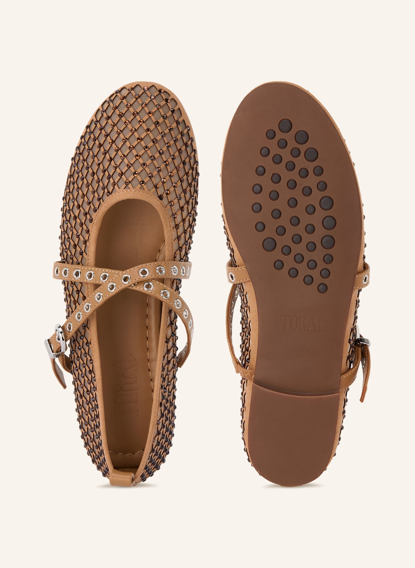 Toral Ballerines Mary Jane VILMA ornées de strass: CHAMEAU