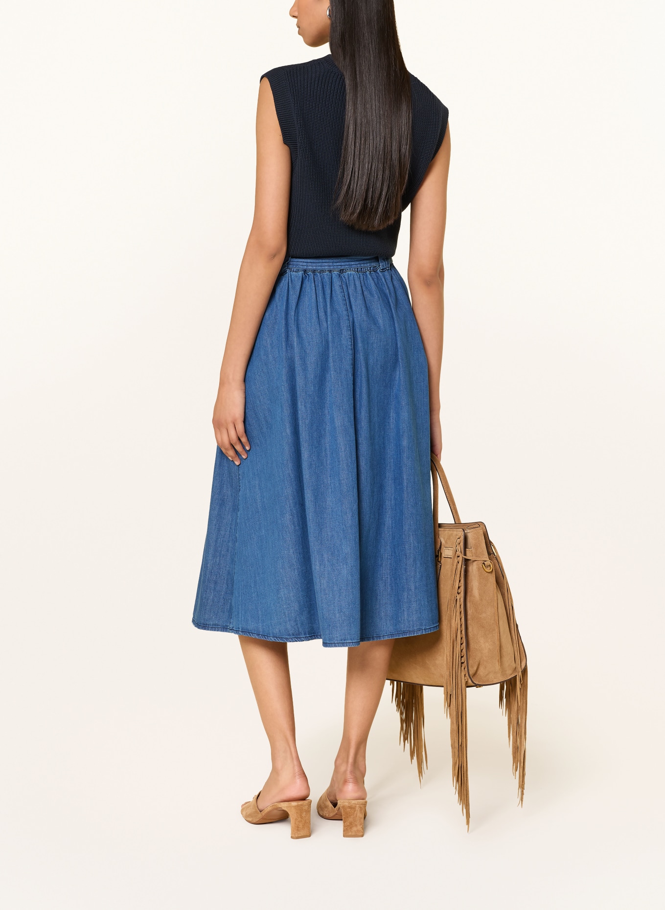 MORE & MORE Jeansrock: BLAU