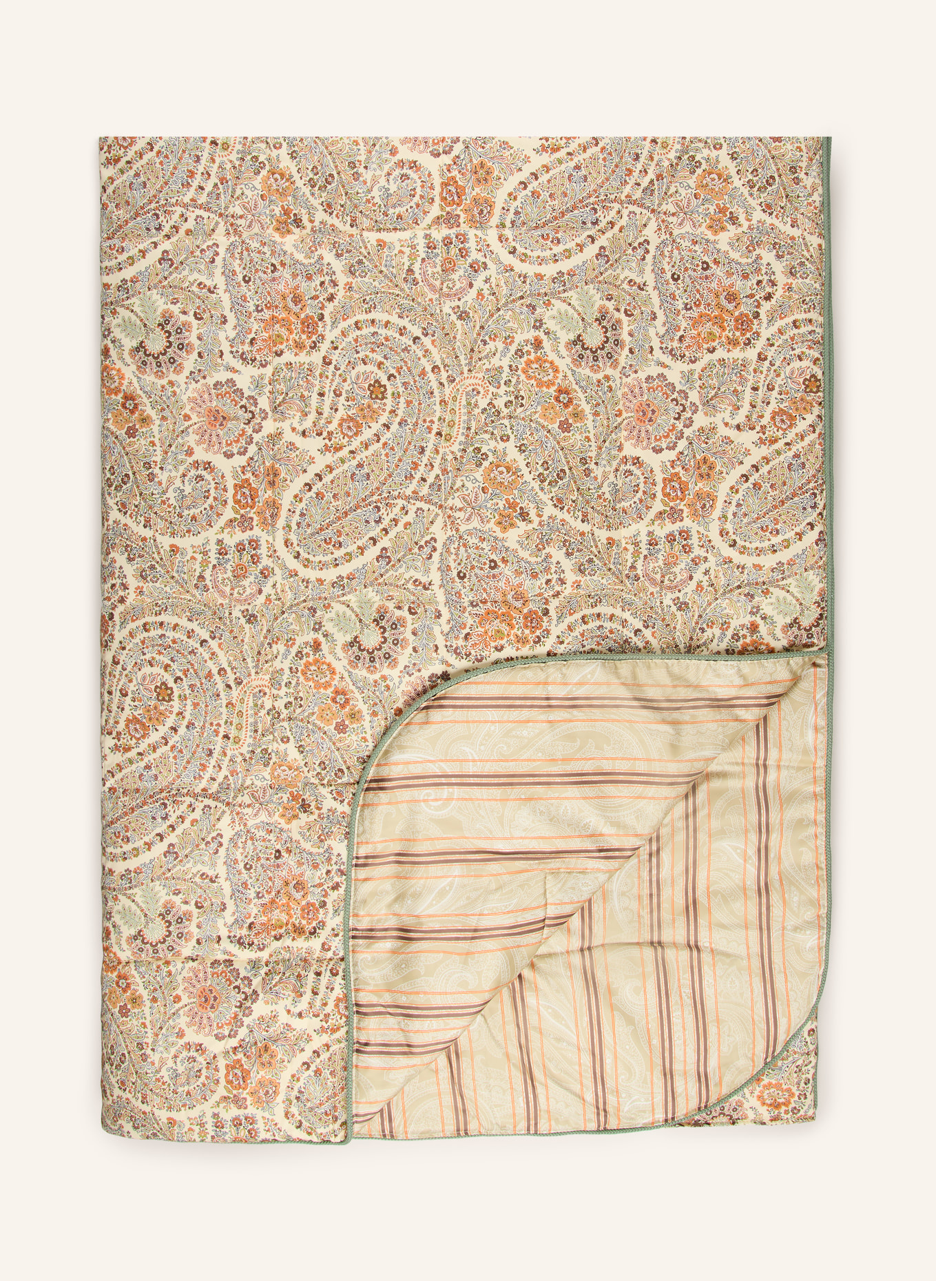 ETRO Home Tagesdecke: HELLBRAUN / BRAUN / ORANGE