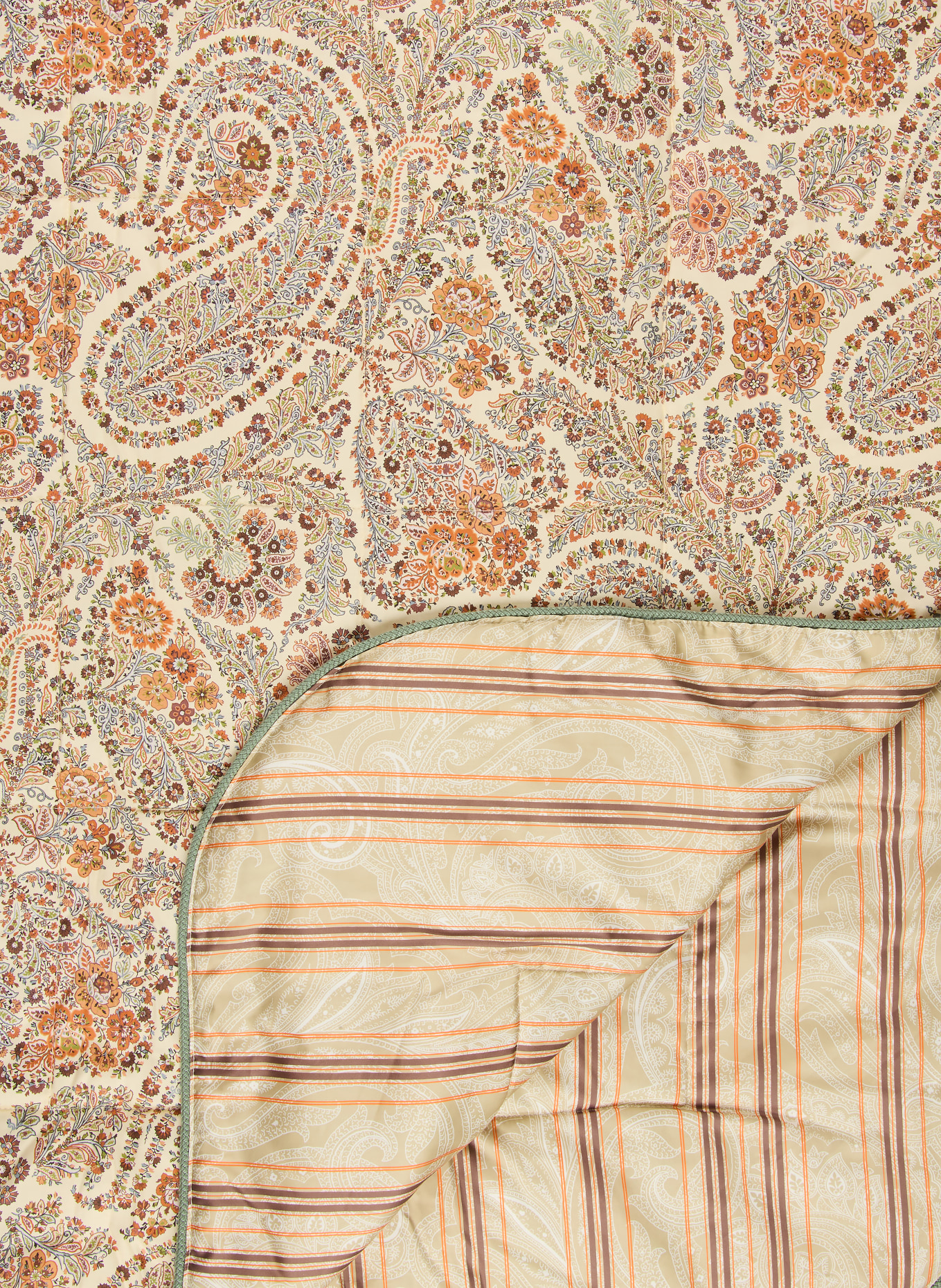 ETRO Home Tagesdecke: HELLBRAUN / BRAUN / ORANGE