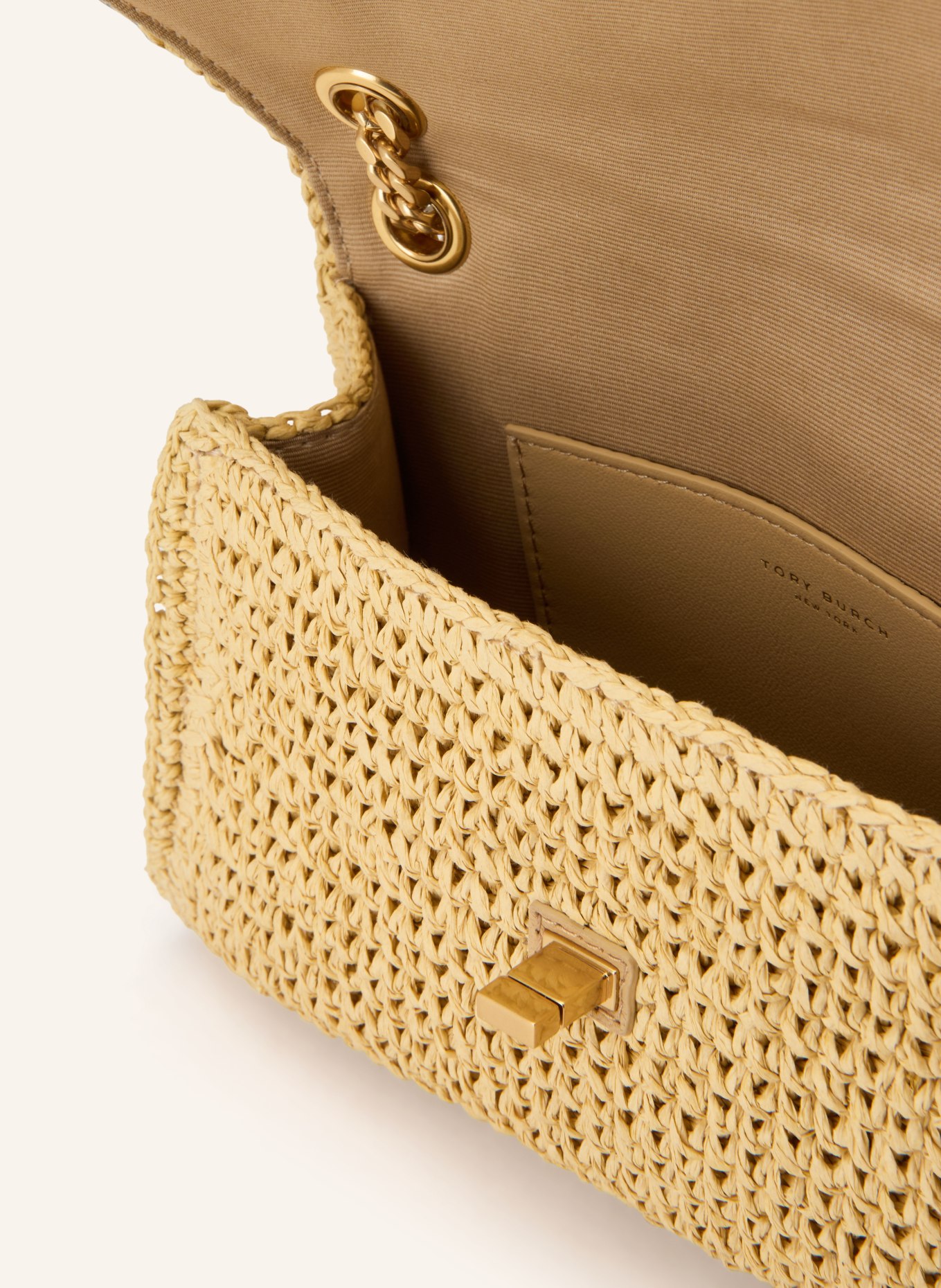 TORY BURCH Torebka KIRA: JASNOBRĄZOWY / ZŁOTY