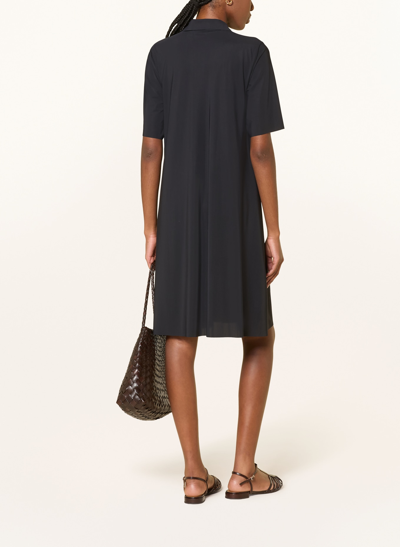 lilienfels Šaty s košilovým límečkem: ČERNÁ