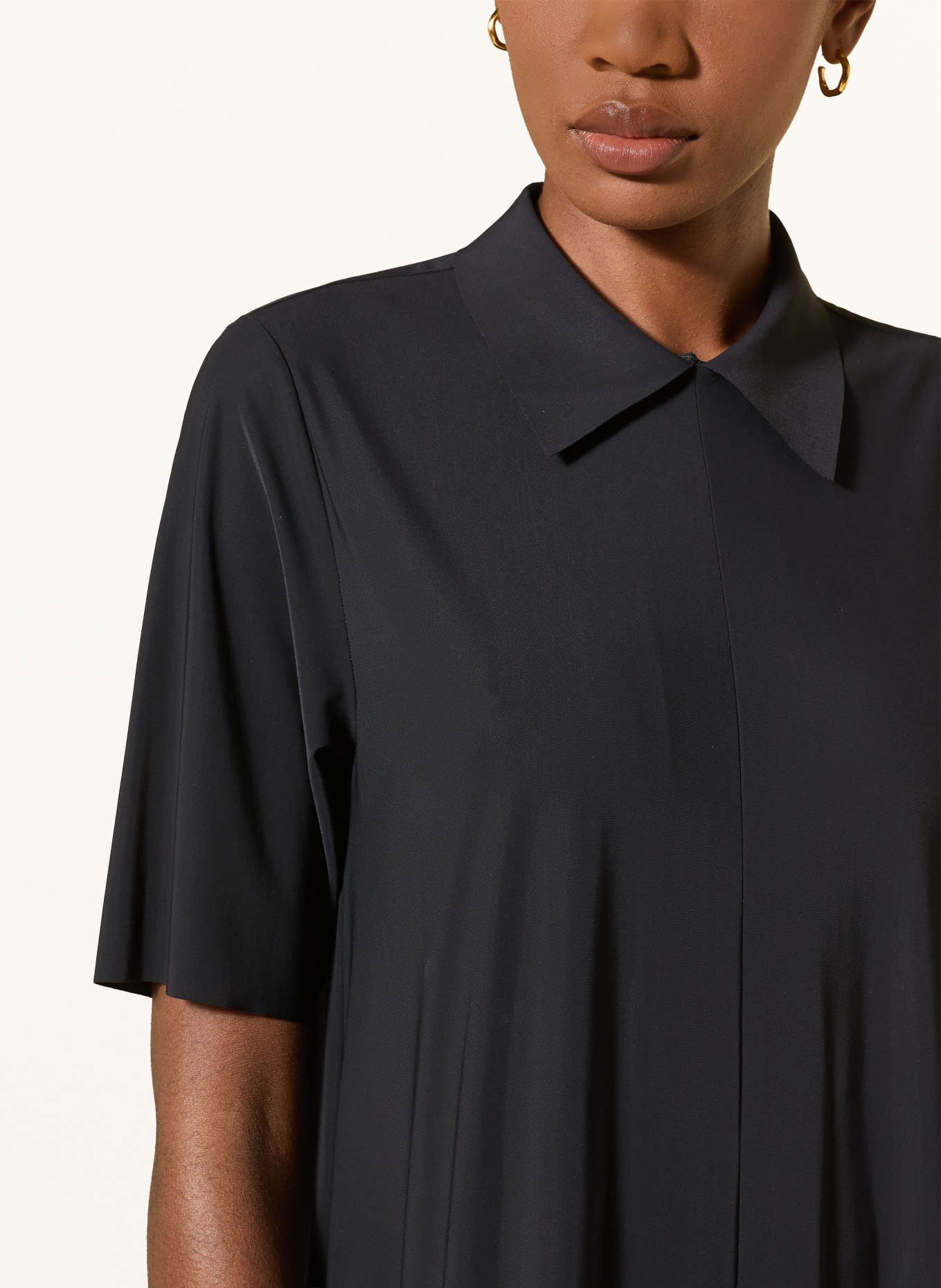 lilienfels Šaty s košilovým límečkem: ČERNÁ