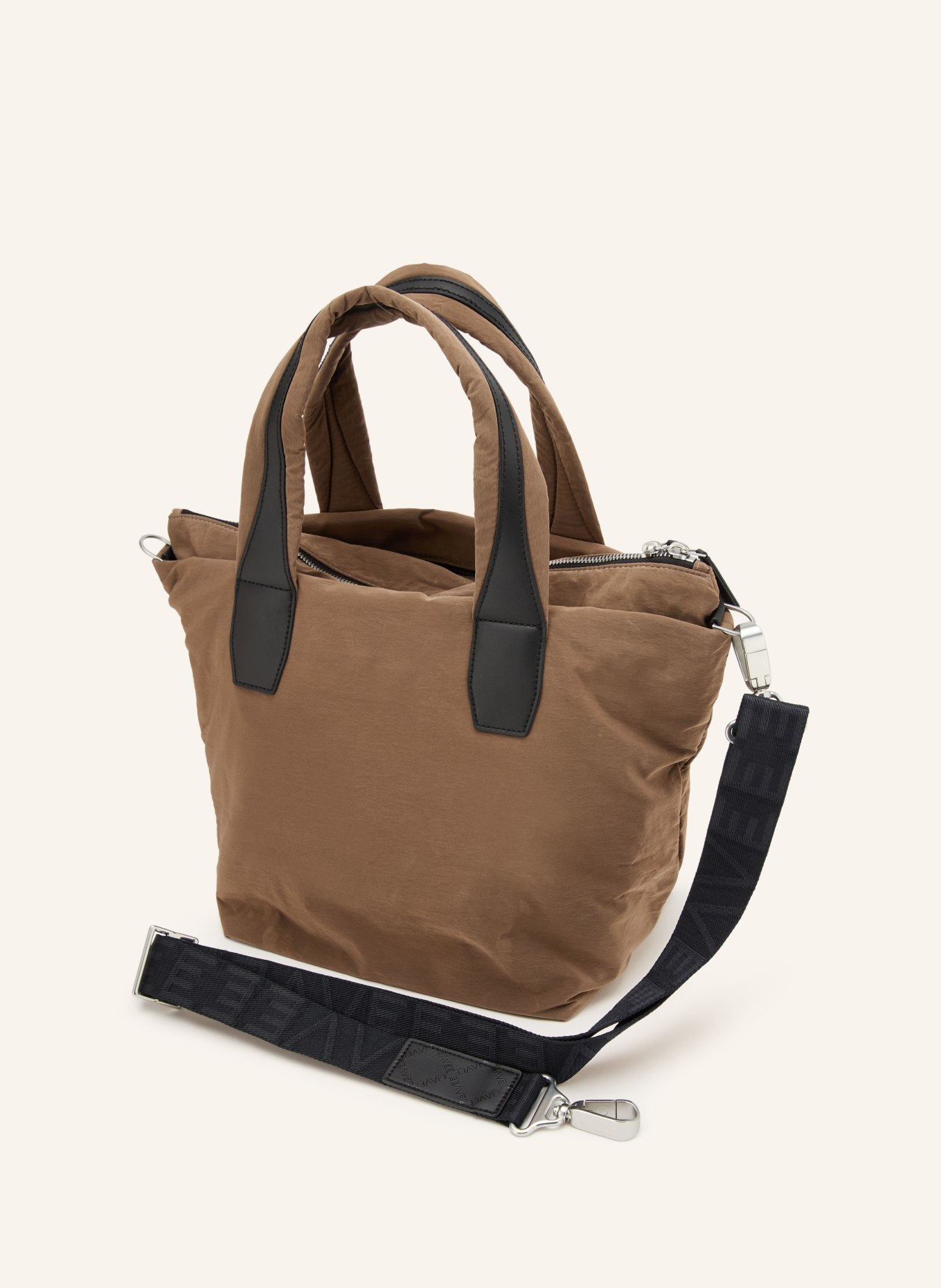 Vee Collective ESSENCE Tote Bag: BROWN / SILVER / BLACK
