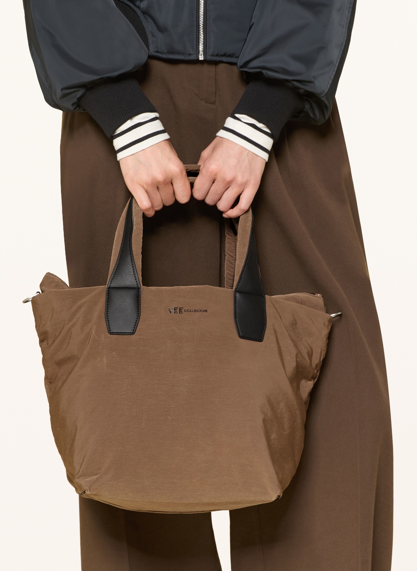Vee Collective Shopper ESSENCE: BRUIN / ZILVER / ZWART