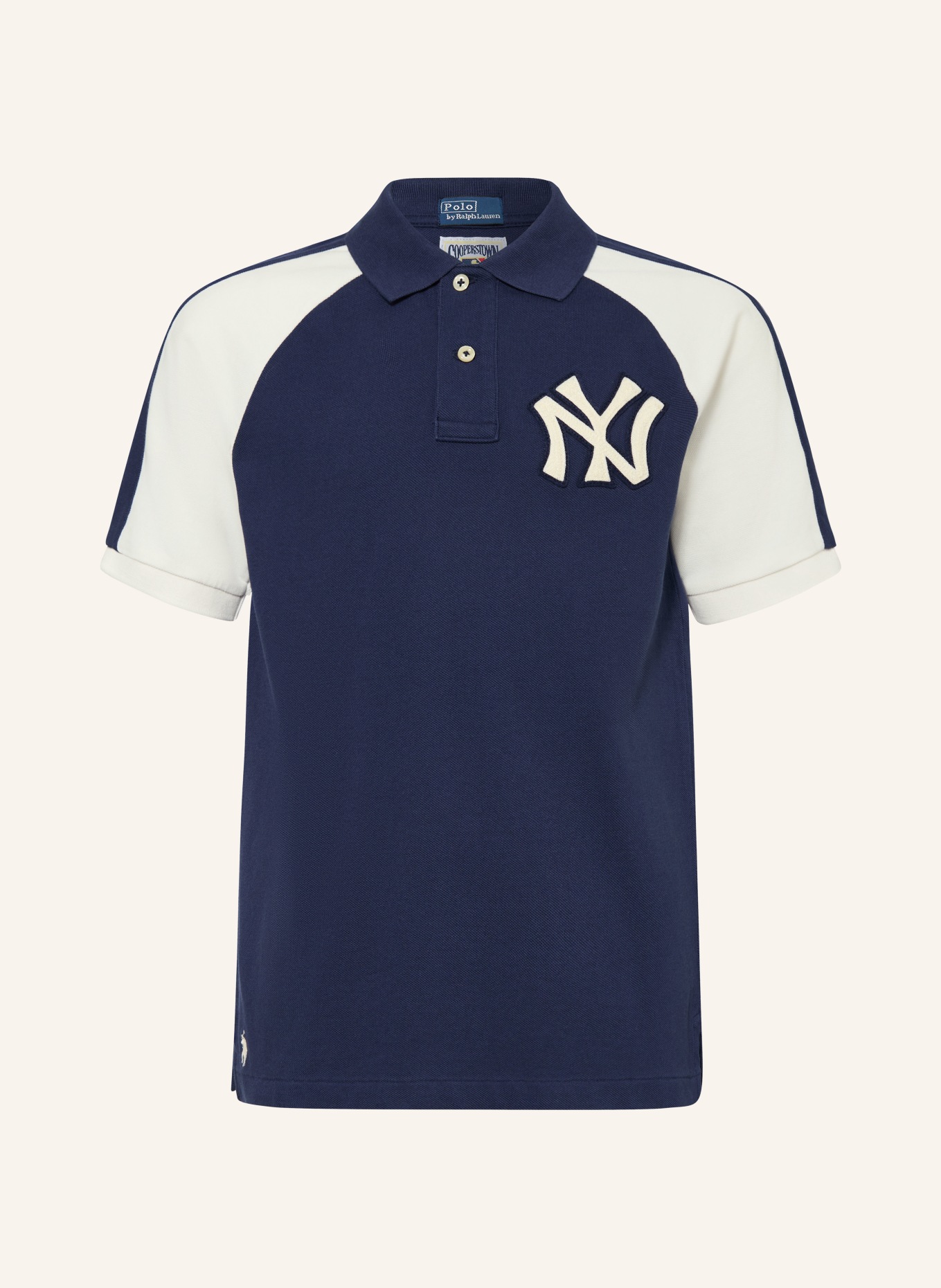 POLO RALPH LAUREN Piqué-Poloshirt: DUNKELBLAU / WEISS