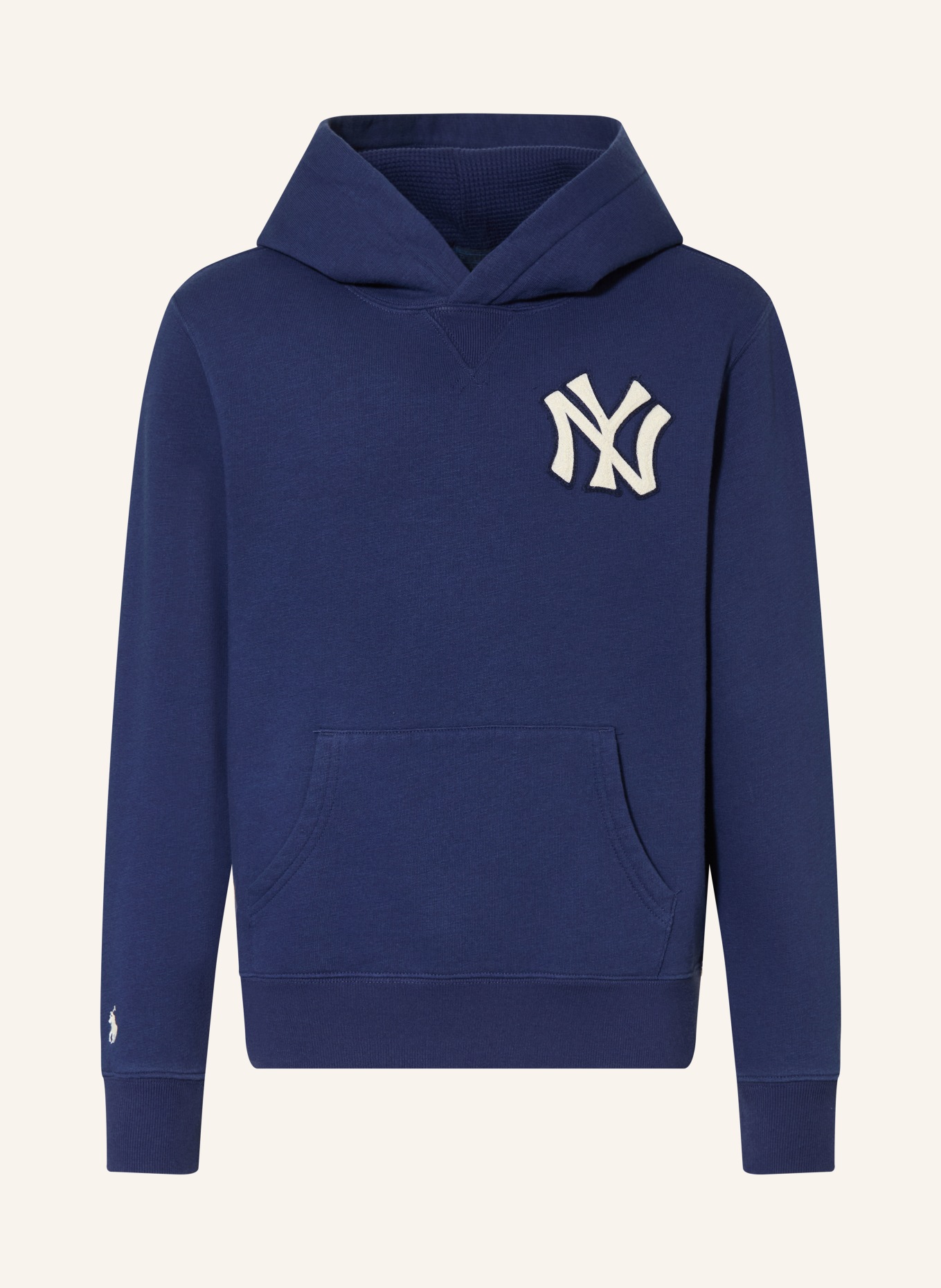 POLO RALPH LAUREN sweat à capuche: BLEU FONCÉ / CRÈME