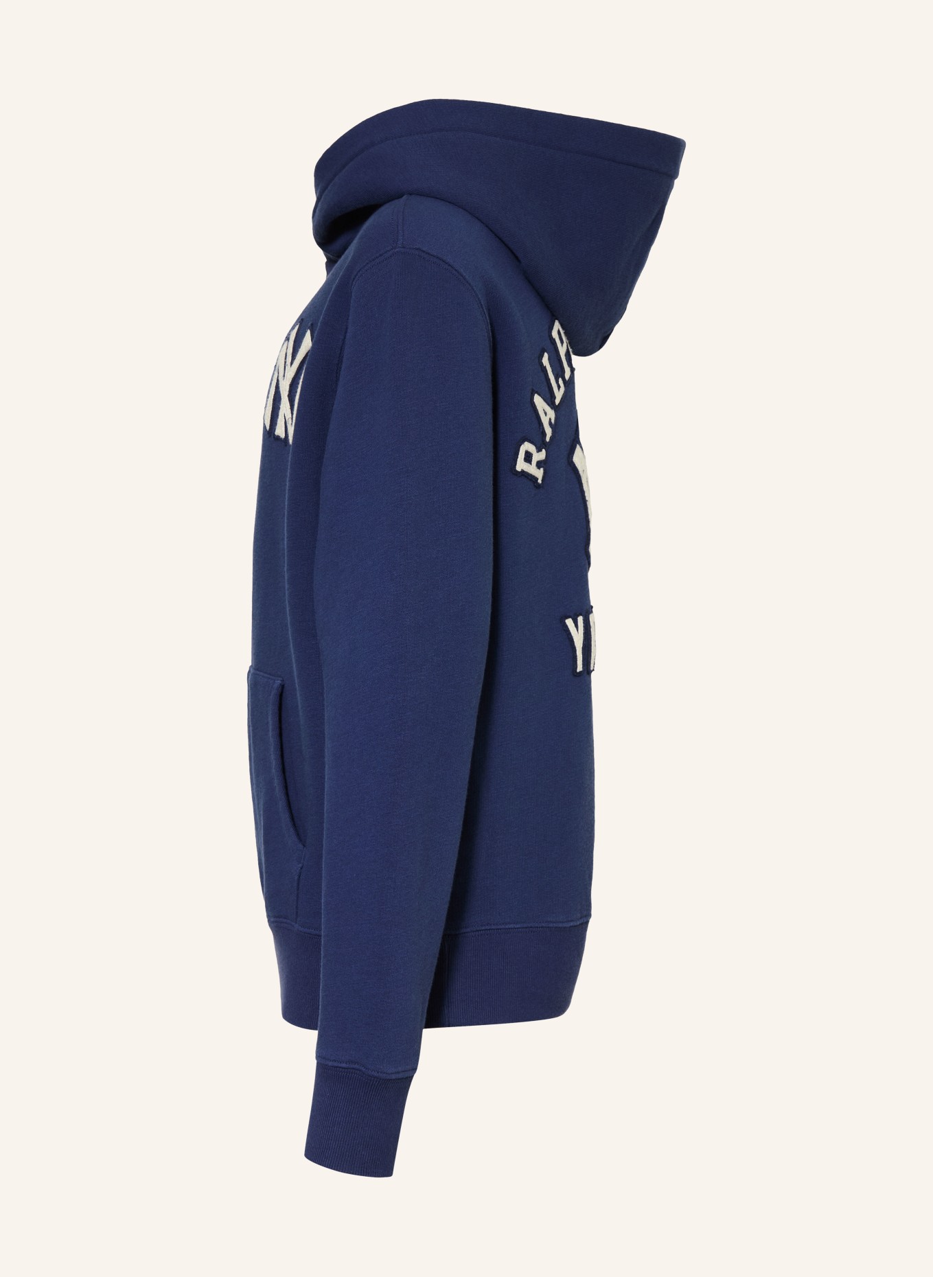POLO RALPH LAUREN sweat à capuche: BLEU FONCÉ / CRÈME