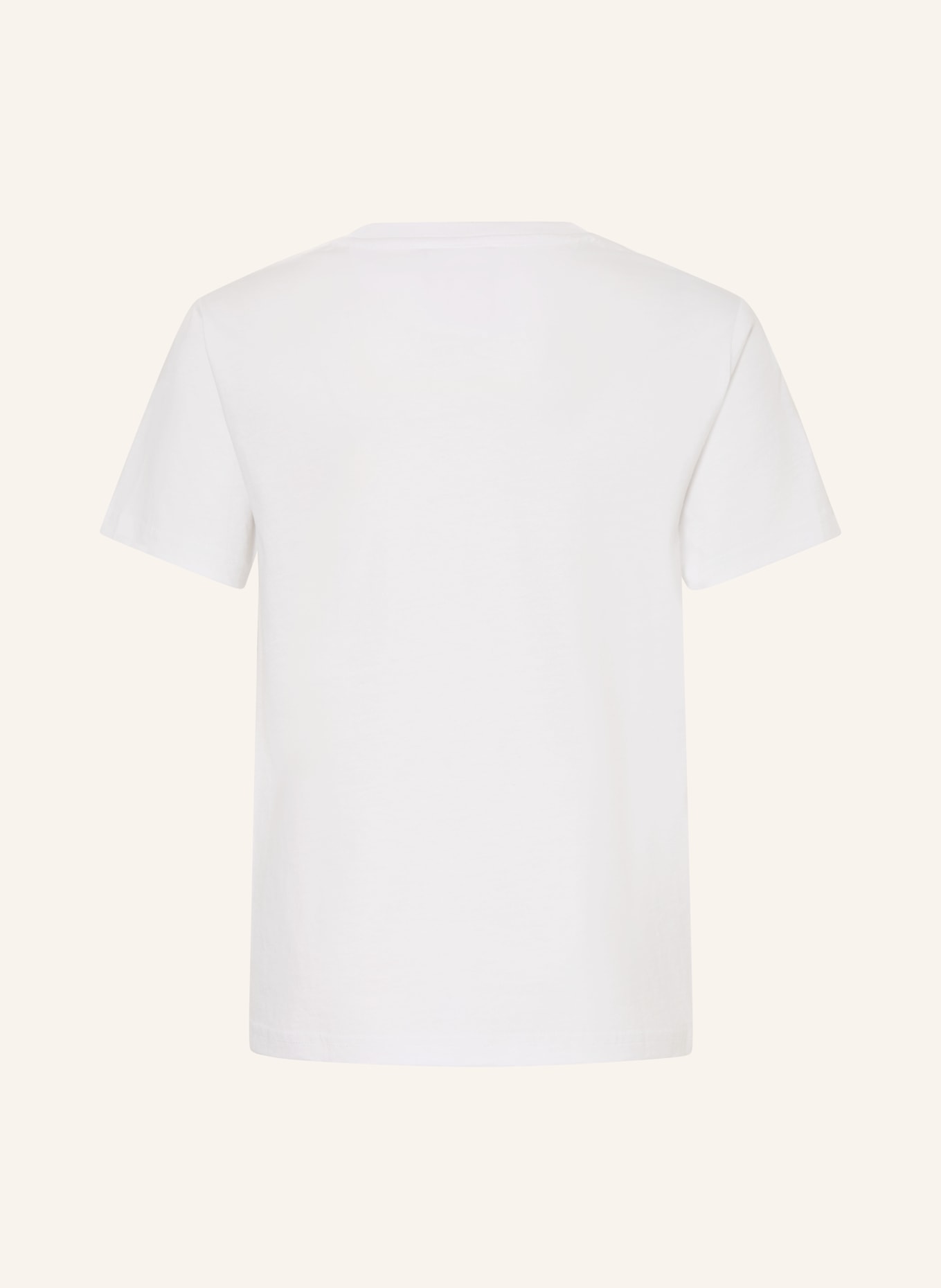 POLO RALPH LAUREN T-shirt: BLANC / MARRON / BLEU FONCÉ