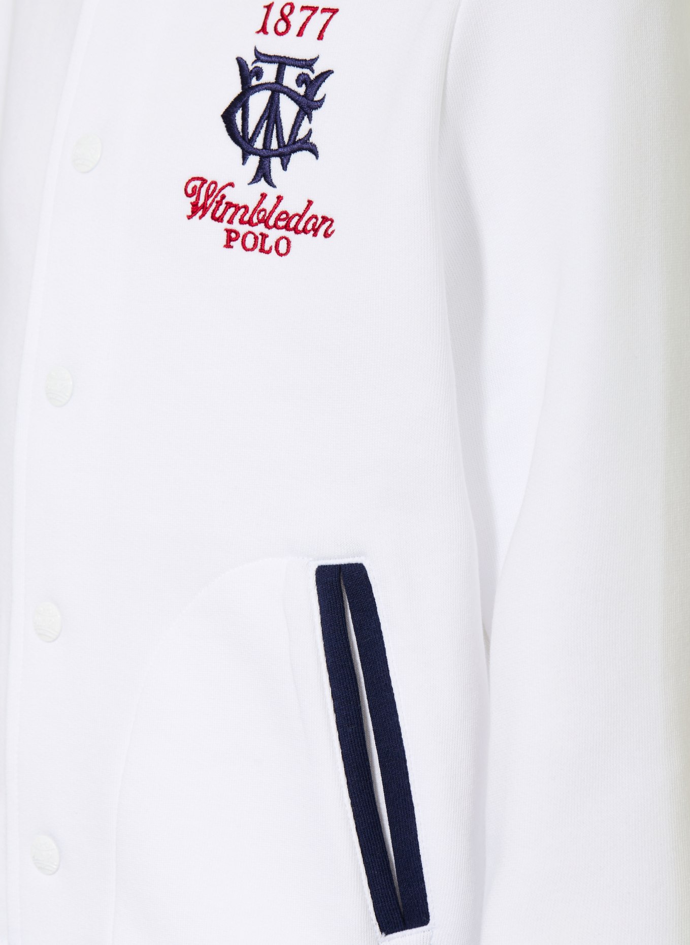 POLO RALPH LAUREN Sweatblouson: VIT / MÖRKBLÅ