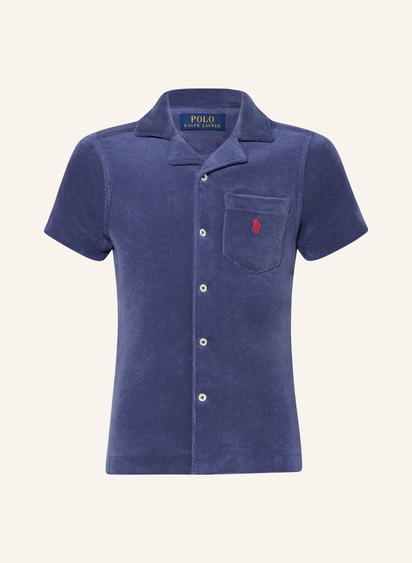 POLO RALPH LAUREN Resorthemd aus Frottee: DUNKELBLAU