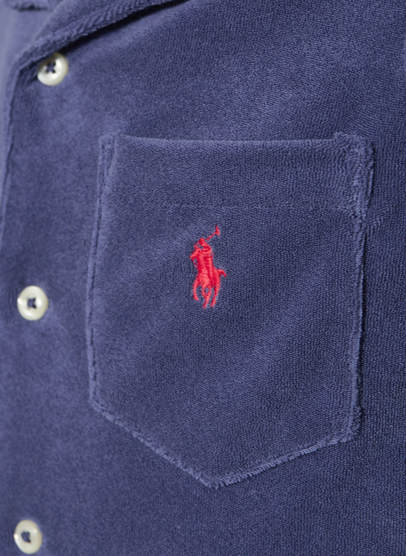 POLO RALPH LAUREN Resorthemd aus Frottee: DUNKELBLAU