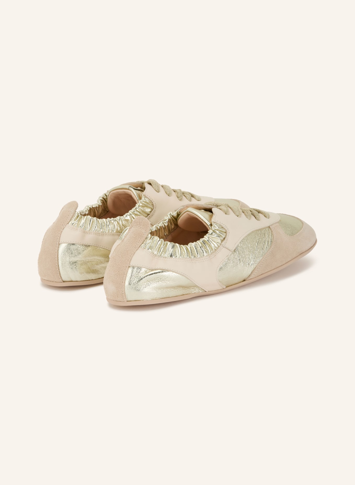 AGL Sneaker HOOLA HOOP LACE UP: HELLBRAUN / GOLD