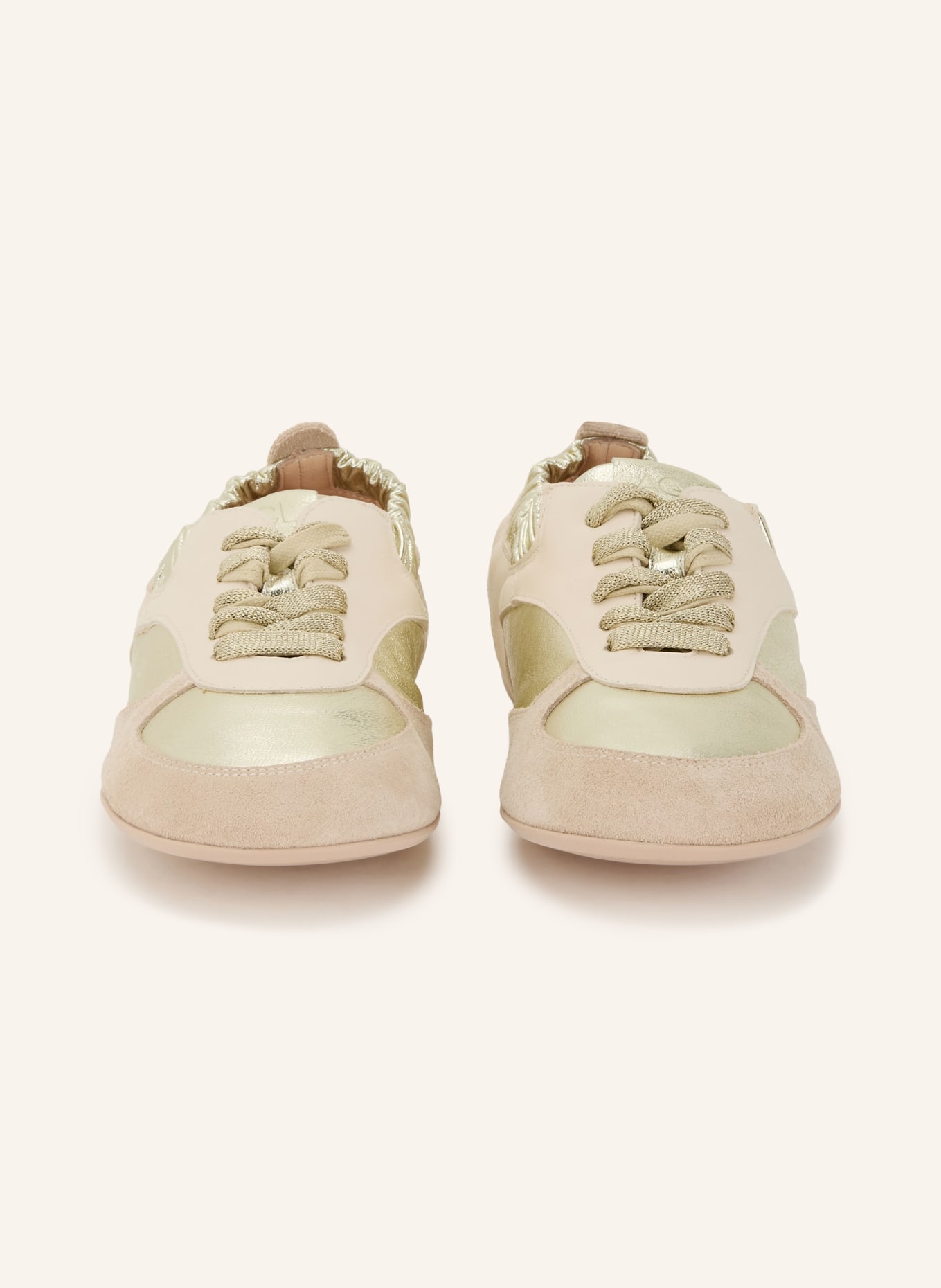 AGL Sneaker HOOLA HOOP LACE UP: HELLBRAUN / GOLD