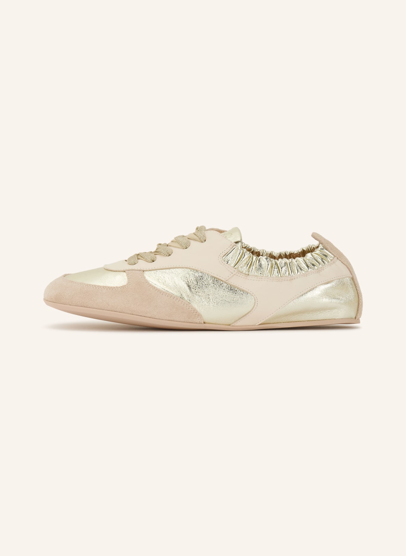 AGL Sneaker HOOLA HOOP LACE UP: HELLBRAUN / GOLD