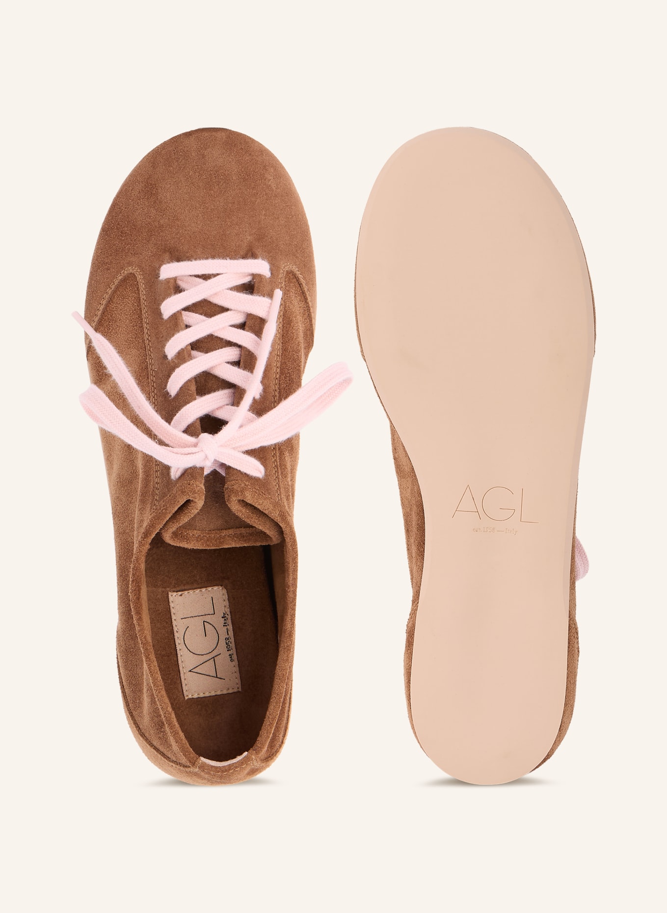 AGL Sneaker HOOLA HOOP: BRAUN / HELLROSA