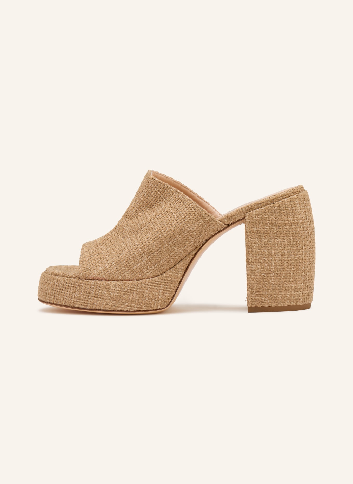 AGL Pantofle na platformě CLIO: SVĚTLE HNĚDÁ