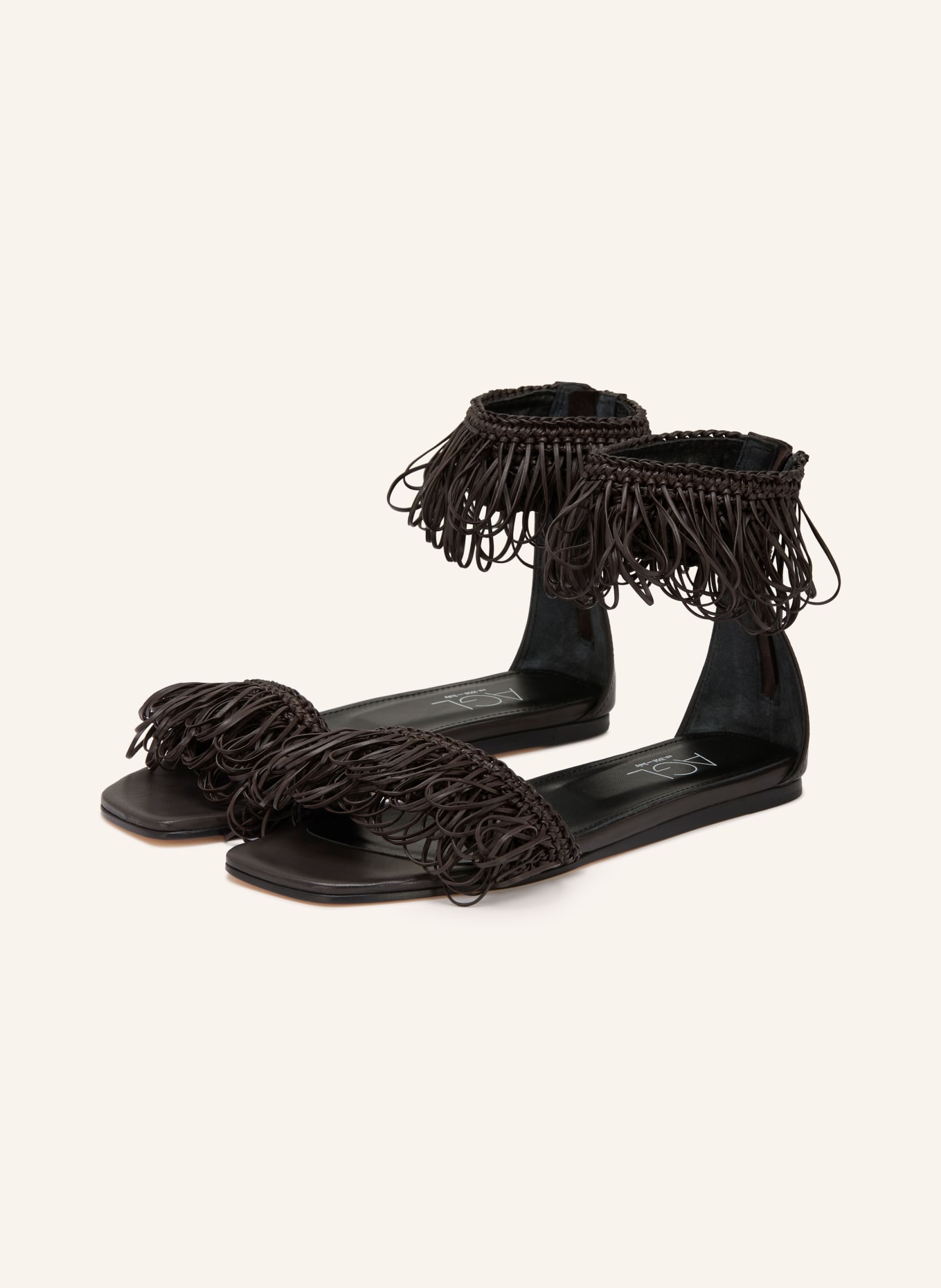 AGL Sandales ELSY FRINGE: MARRON FONCÉ