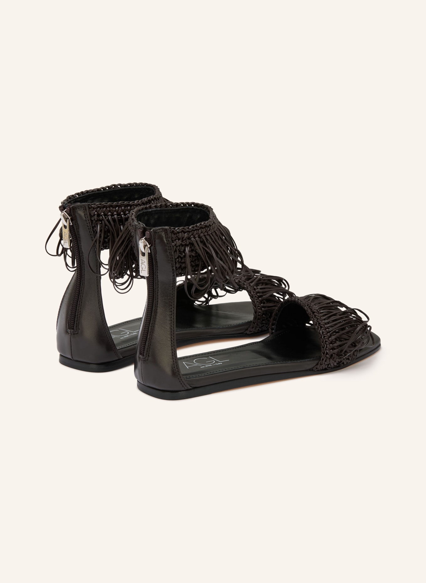AGL Sandales ELSY FRINGE: MARRON FONCÉ