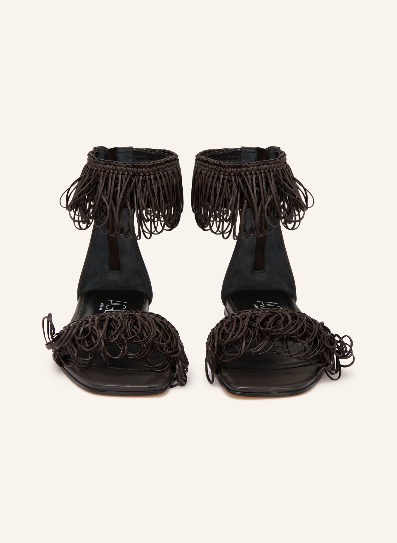 AGL Sandales ELSY FRINGE: MARRON FONCÉ