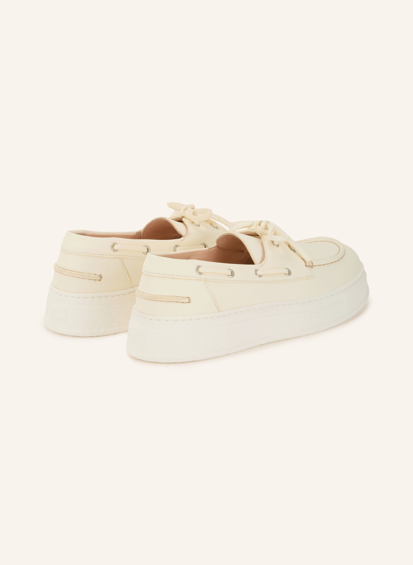 AGL GIULY BOAT Boat Shoes: CREAM