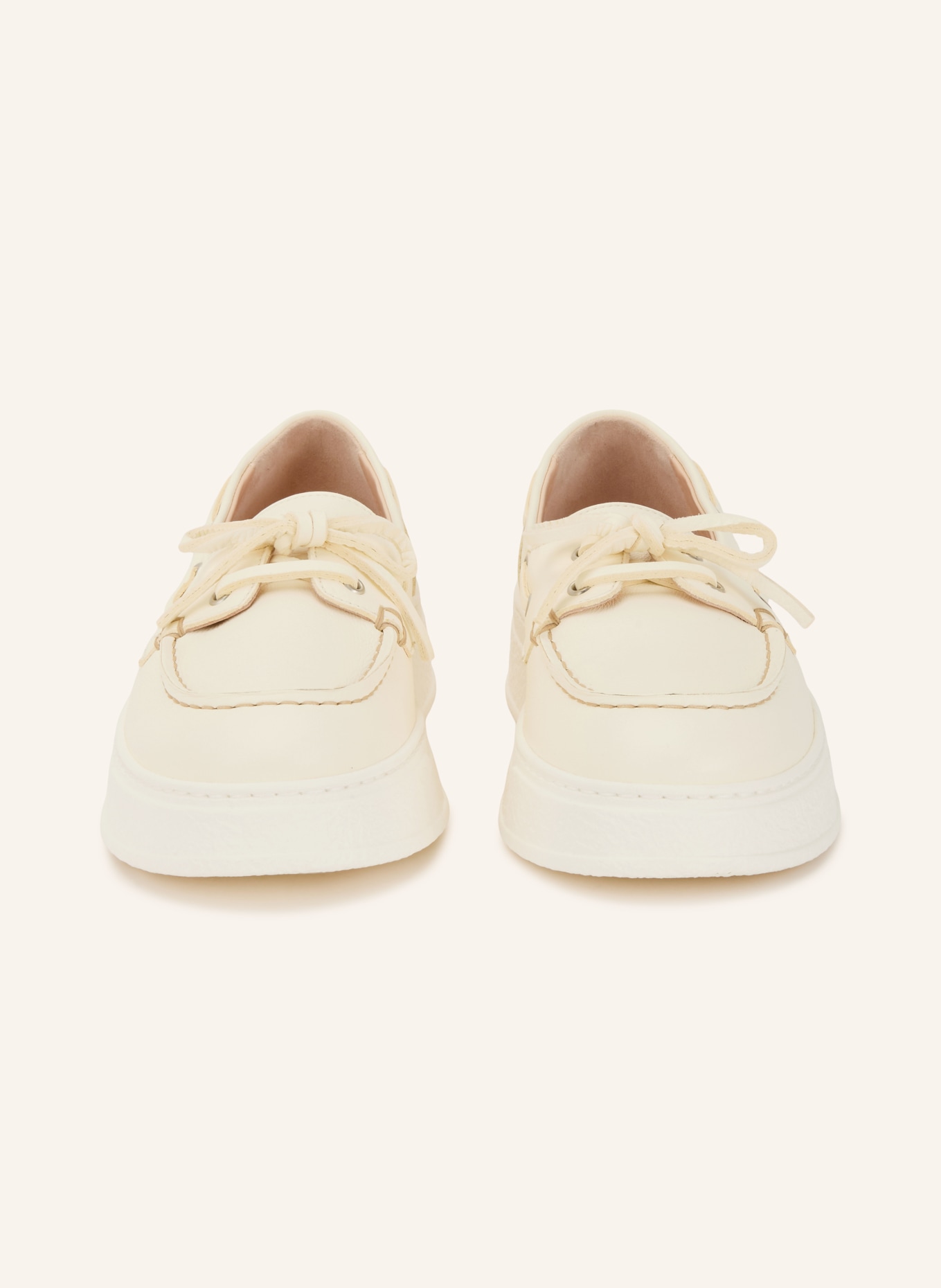AGL GIULY BOAT Boat Shoes: CREAM