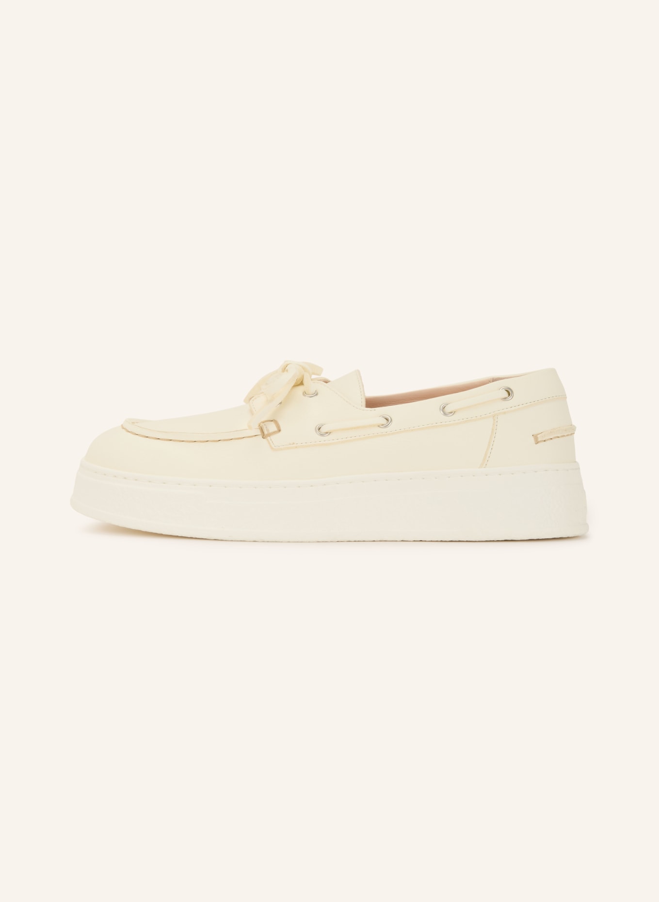 AGL GIULY BOAT Boat Shoes: CREAM