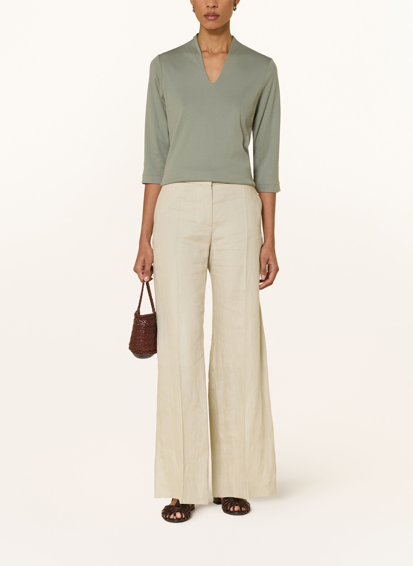 efixelle Chemise à manches 3/4: VERT CLAIR