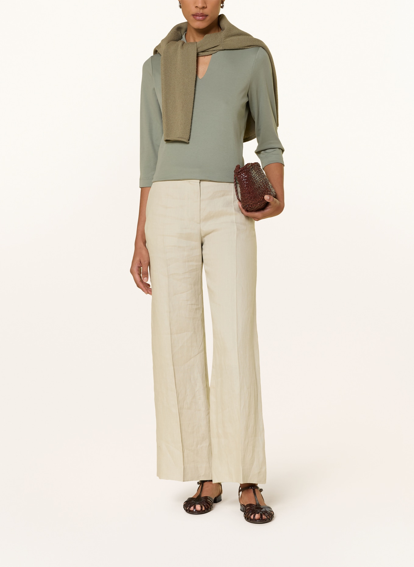 efixelle Chemise à manches 3/4: VERT CLAIR