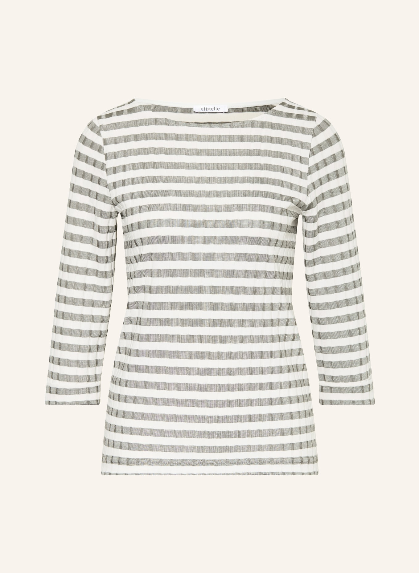 efixelle Blusenshirt mit 3/4-Arm: HELLGRÜN / WEISS