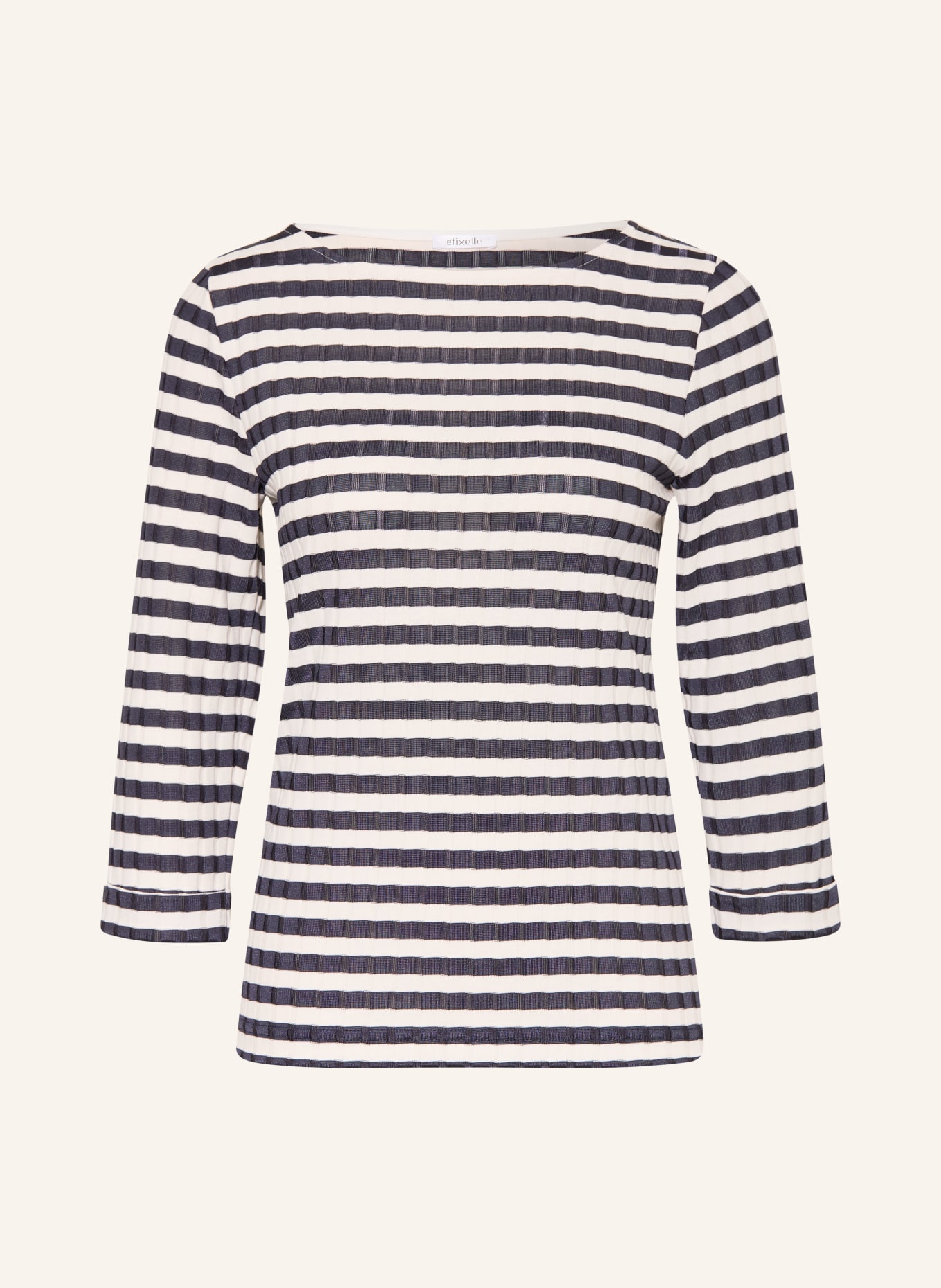 efixelle Chemisier à manches 3/4: BLEU FONCÉ / BLANC