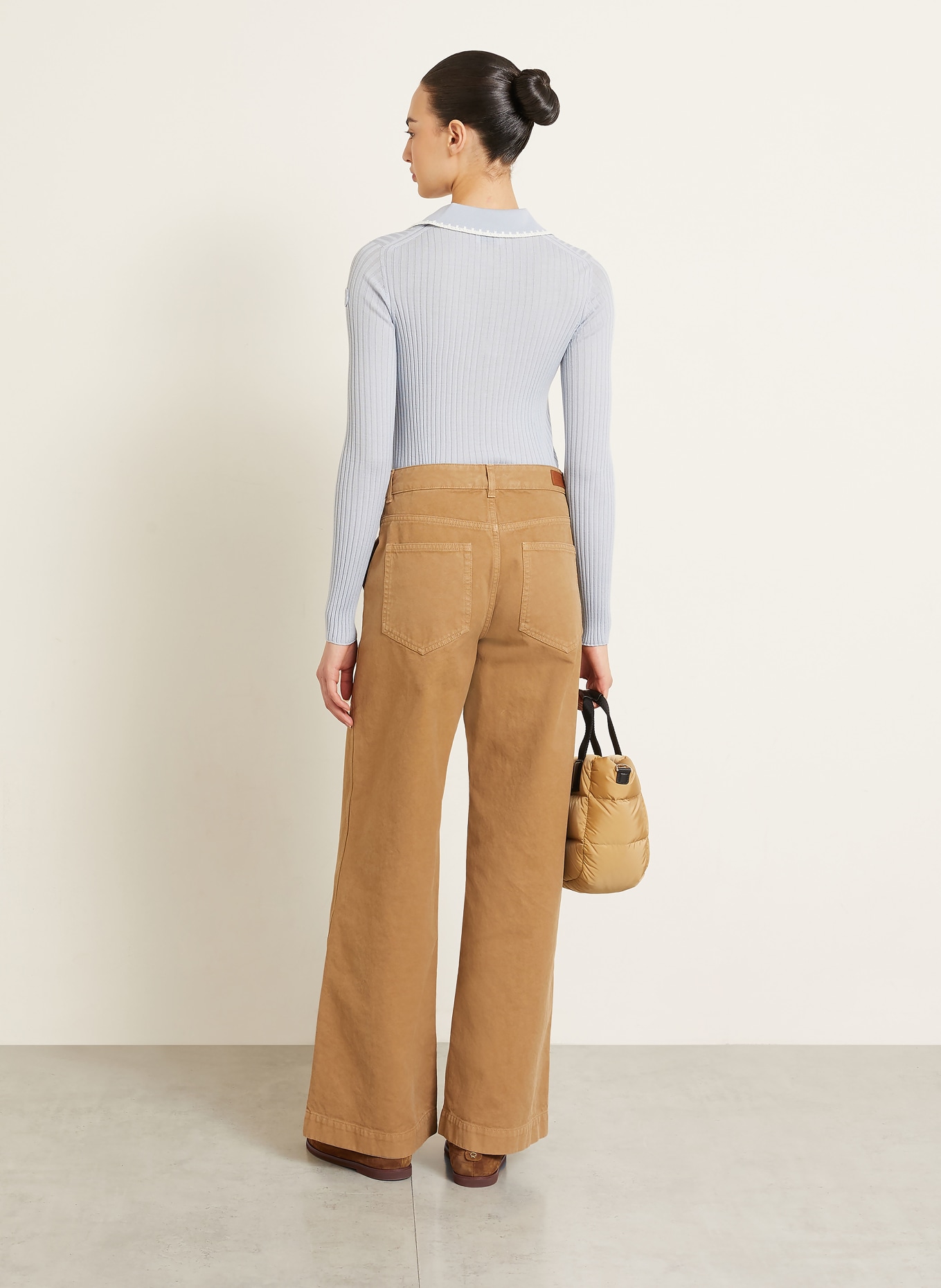 MONCLER Strick-Poloshirt: HELLBLAU / WEISS