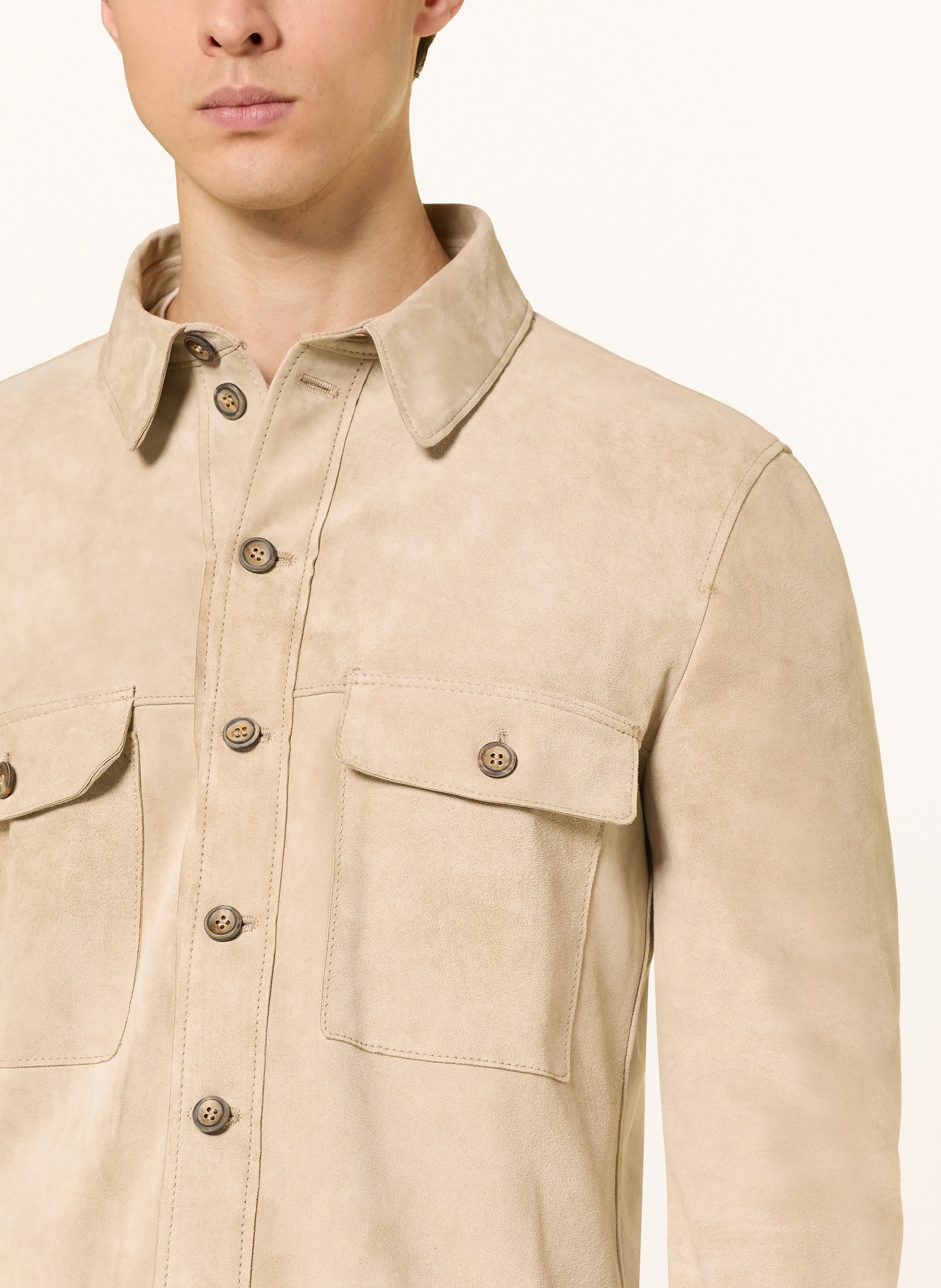 MEINDL YUMA Leather Overjacket: BEIGE