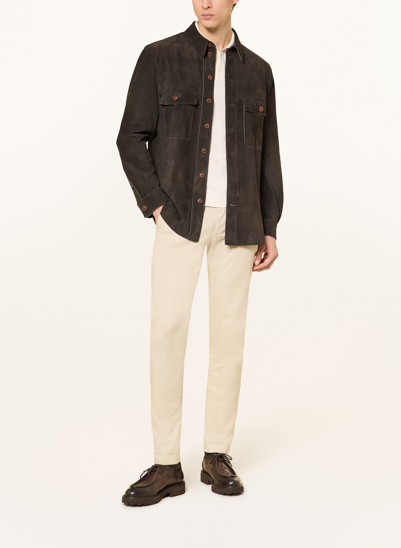 MEINDL Skórzana kurtka YUMA: CIEMNOBRĄZOWY