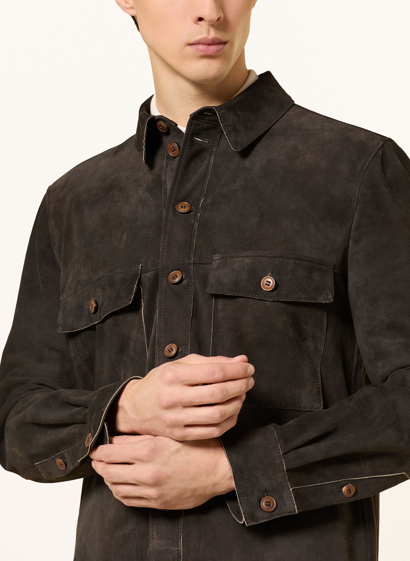 MEINDL Skórzana kurtka YUMA: CIEMNOBRĄZOWY