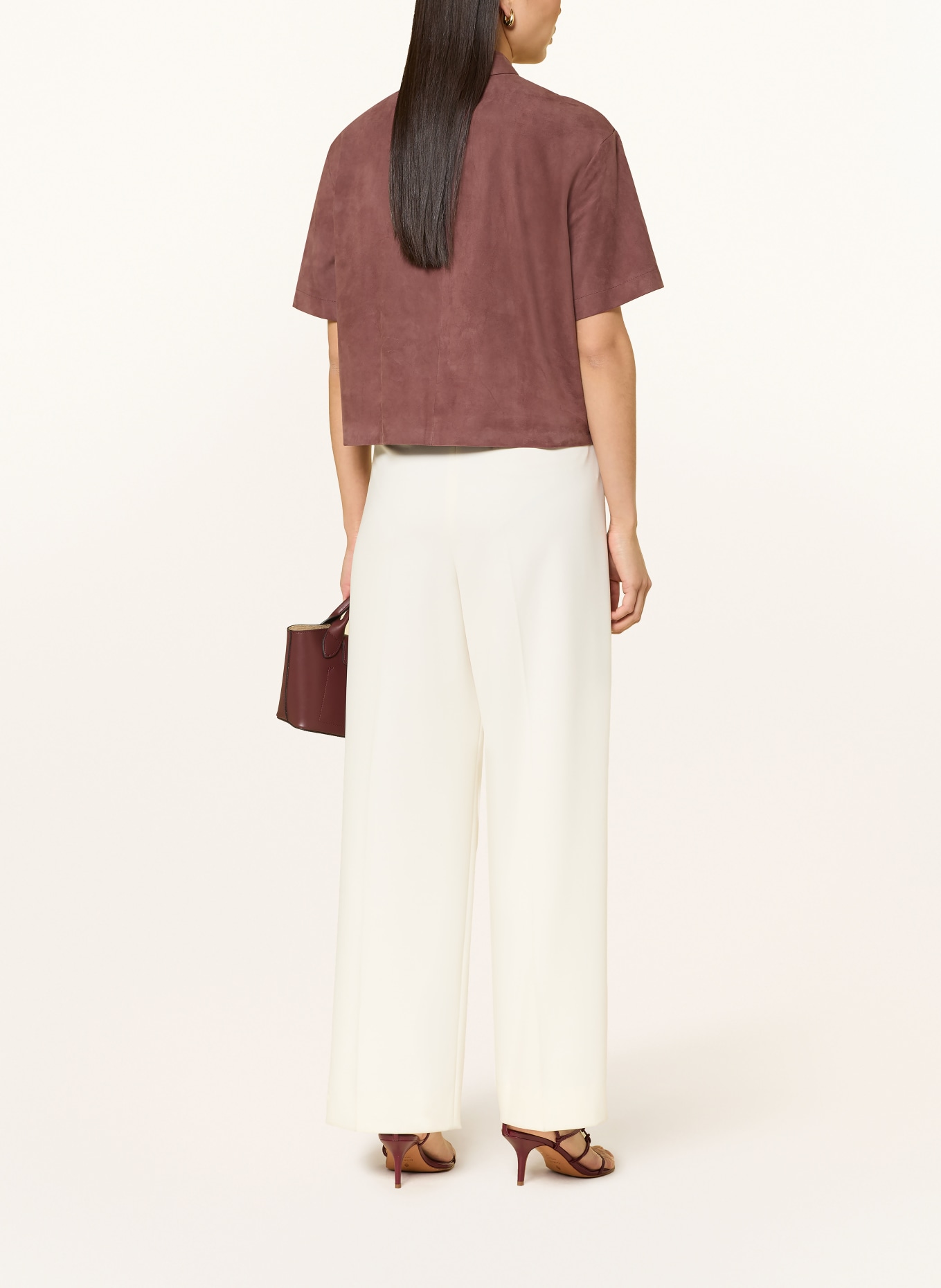 MEINDL Kožená bunda v lidovém stylu NIZZA: ČERVENÁ